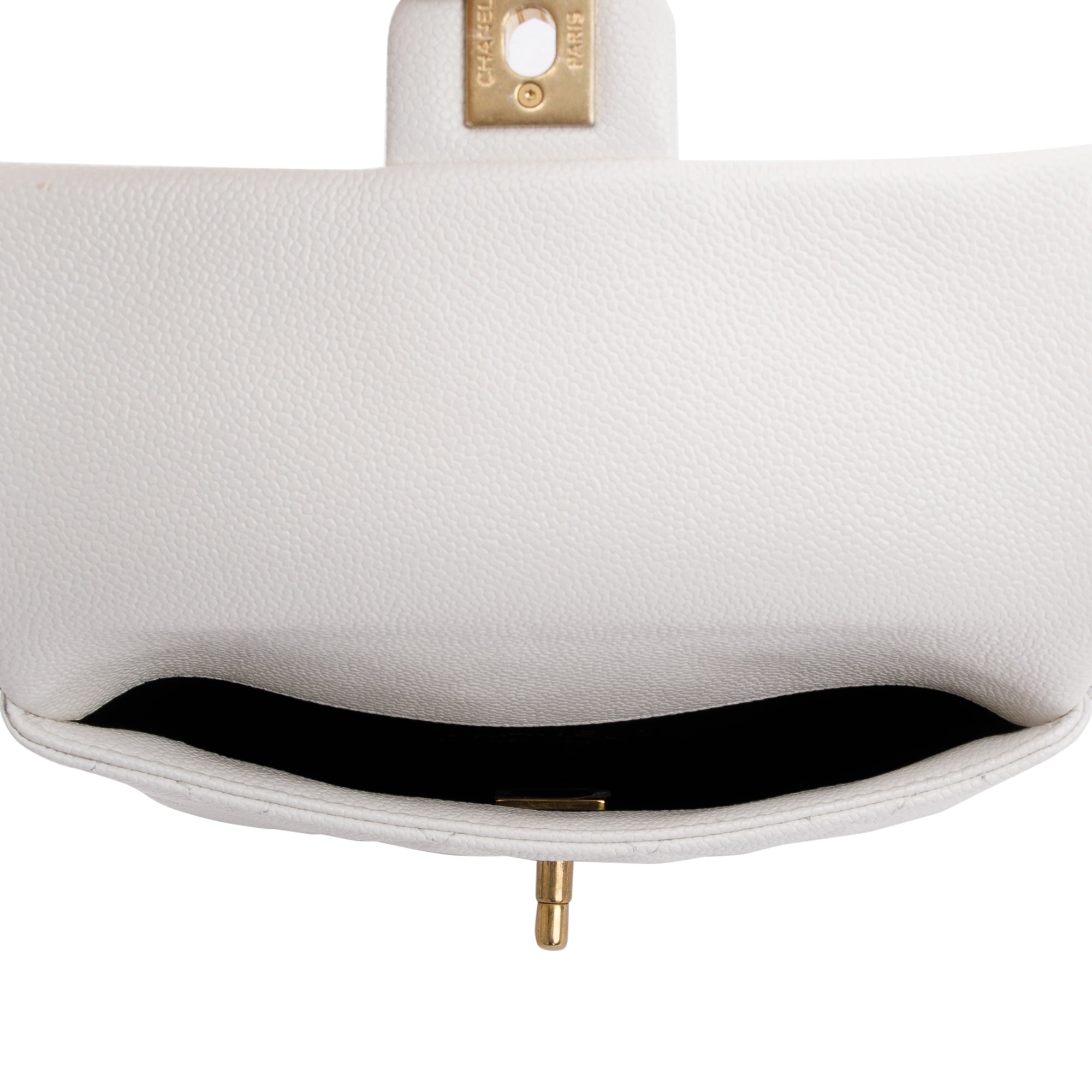 Chanel 2022 White Quilted Caviar Leather Pick Me Up Belt Bag w/ Box