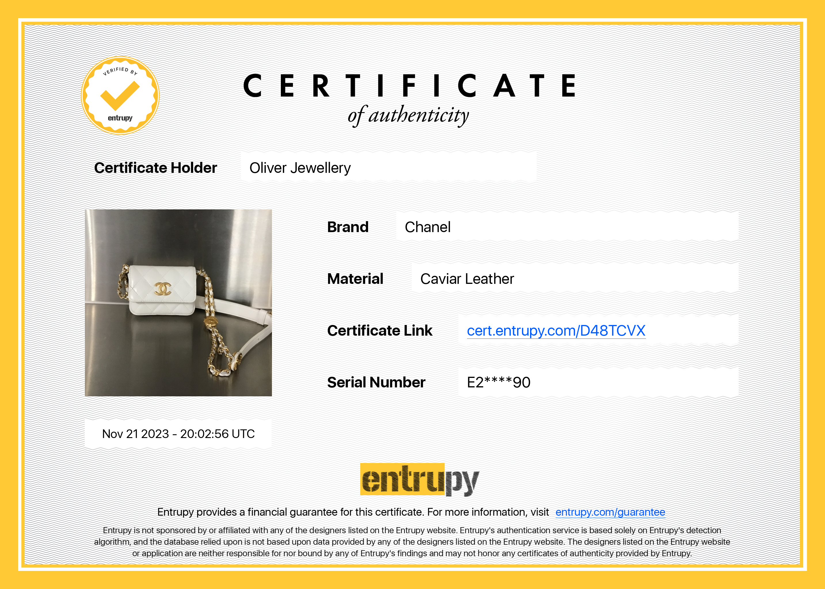 Chanel 2022 White Quilted Caviar Leather Twist Your Buttons Flap Chain Belt Bag w/ Box