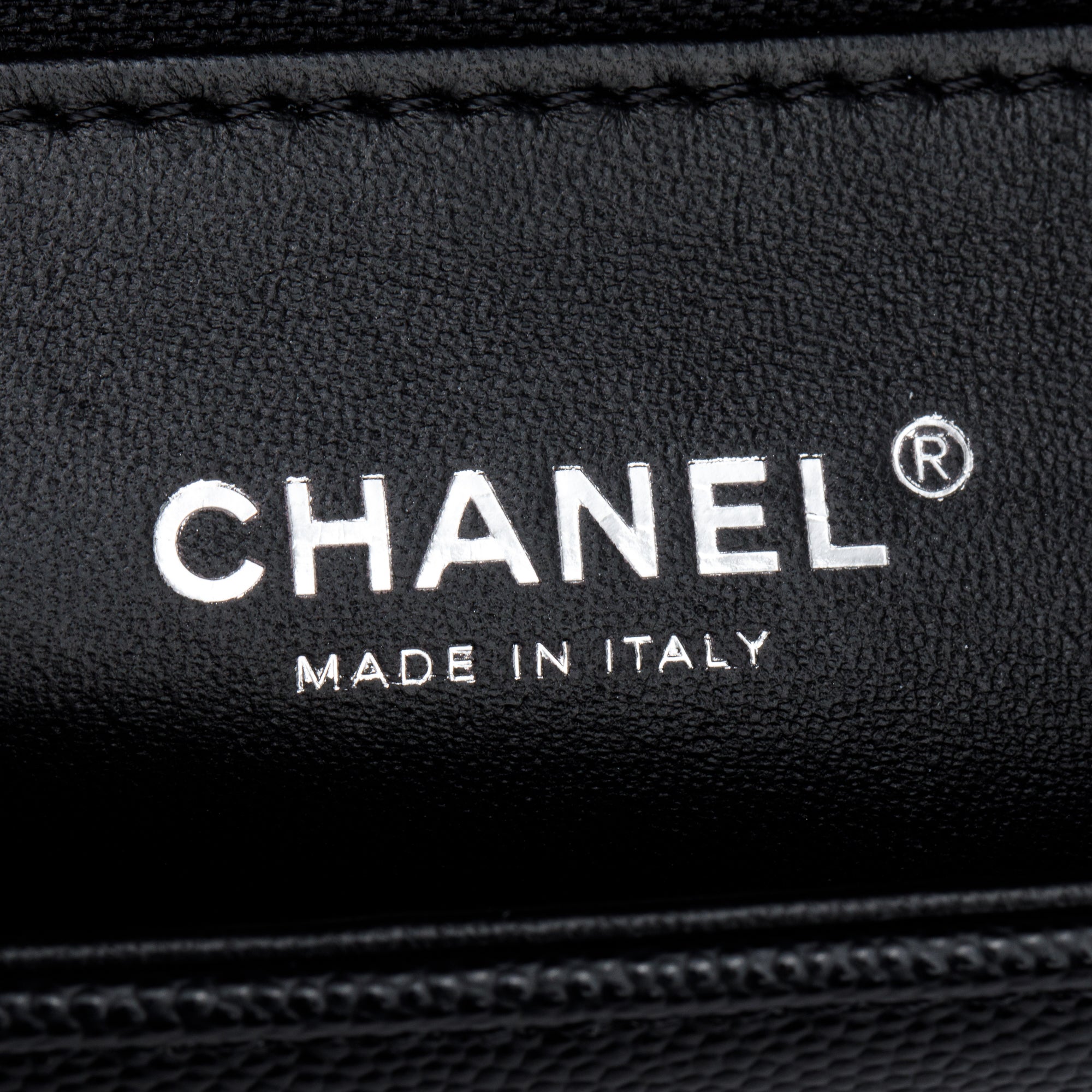 Chanel 2023 Black Quilted Caviar Large Boy Bag w/ Box & Receipt