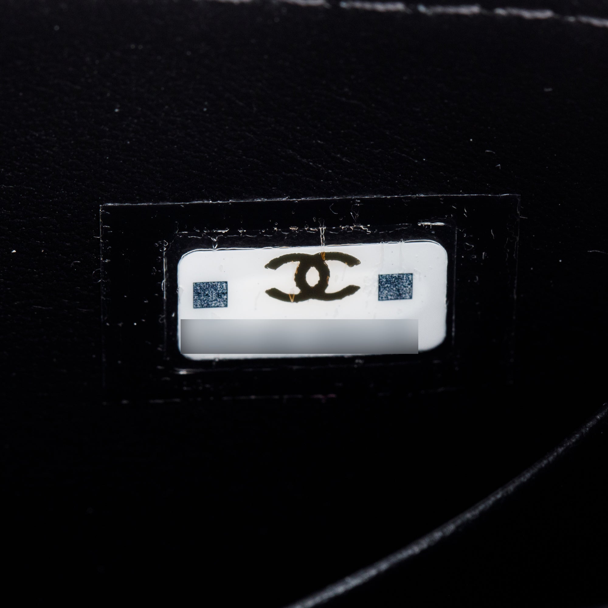 Chanel 2023 Black Quilted Caviar Leather Chain Top Handle on Chain w/ Box