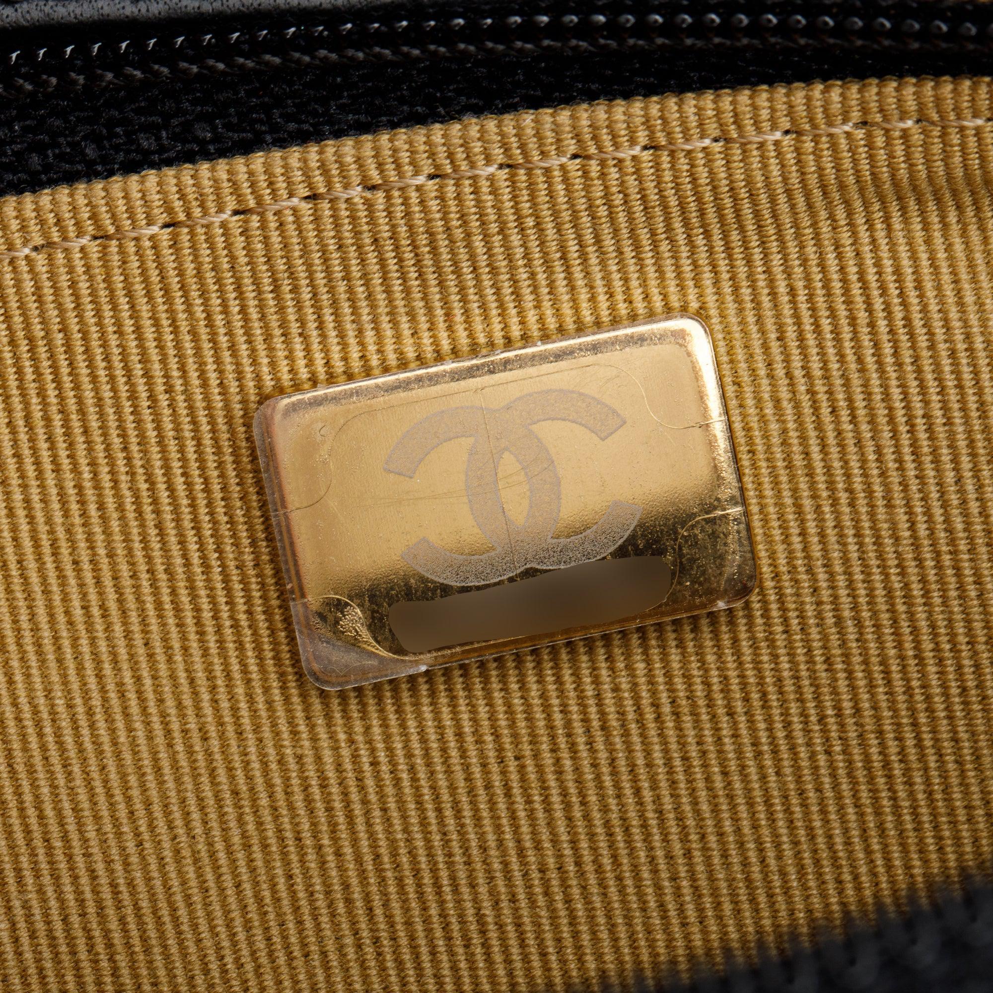 Chanel 2023 Black Quilted Lambskin Leather CC Pearl Crush Classic Wallet on Chain