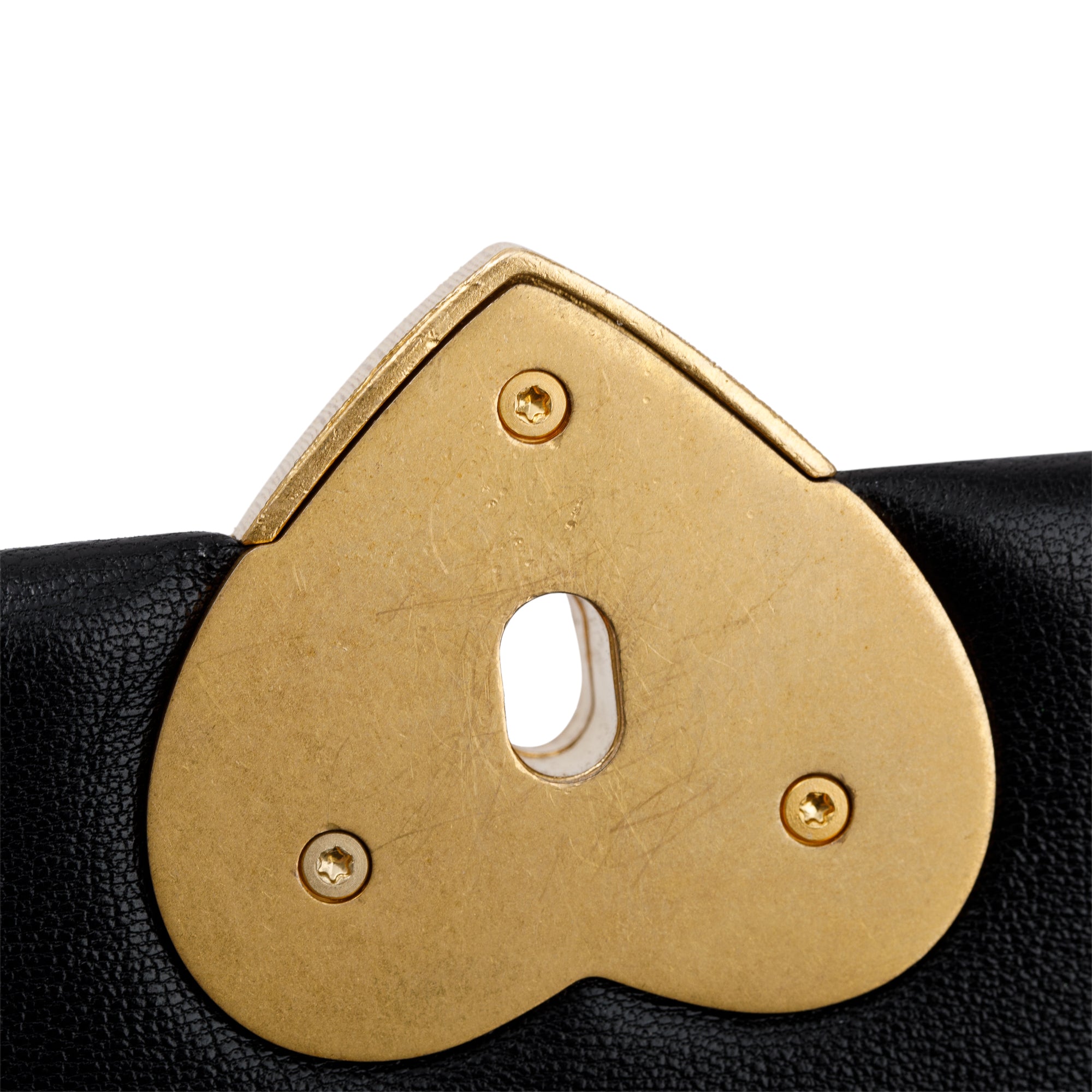 Chanel 2023 Black Quilted Lambskin Leather Small Heart Flap Bag w/ Box