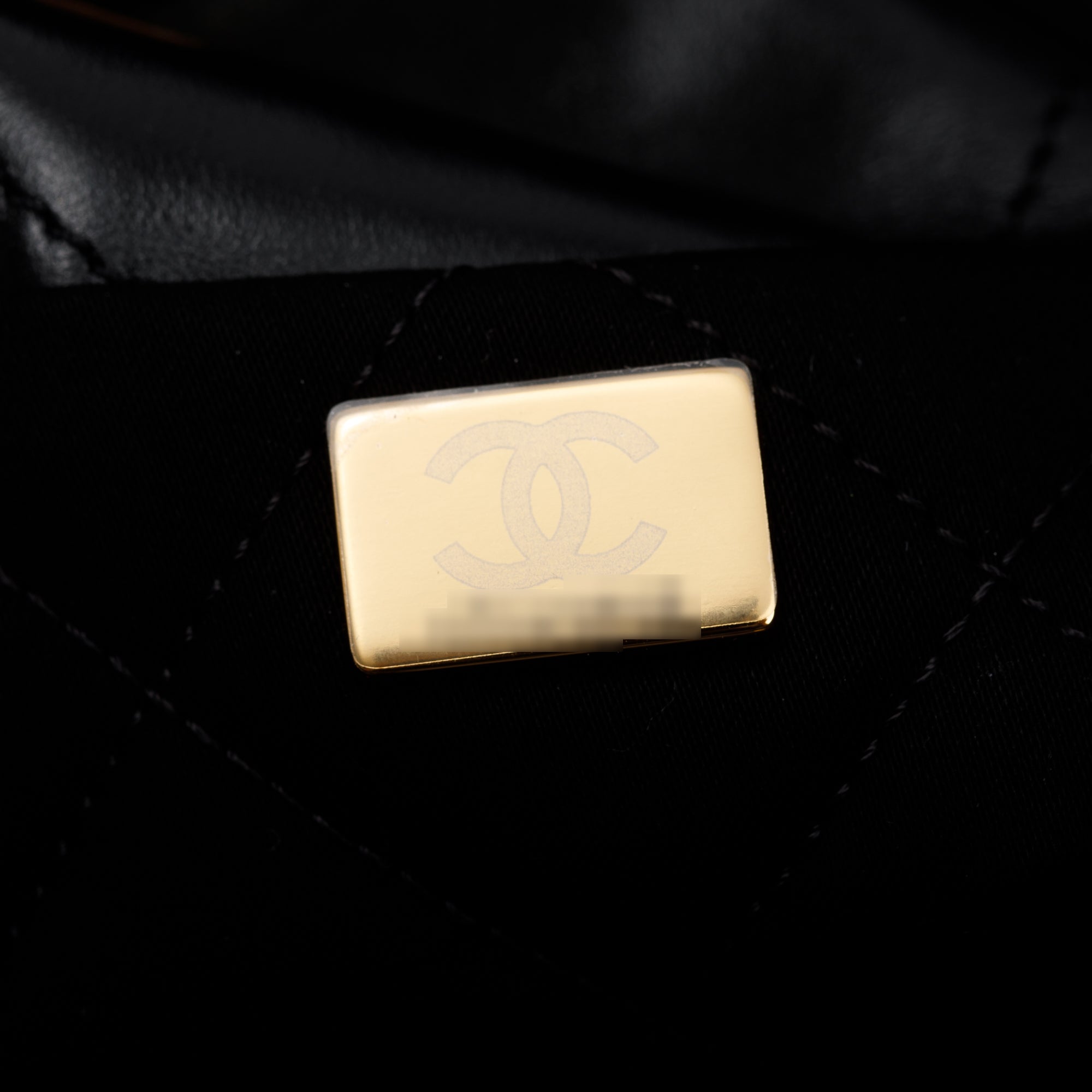 Chanel 2023 Black Shiny Calfskin Leather Small Chanel 22 Hobo w/ Pouch