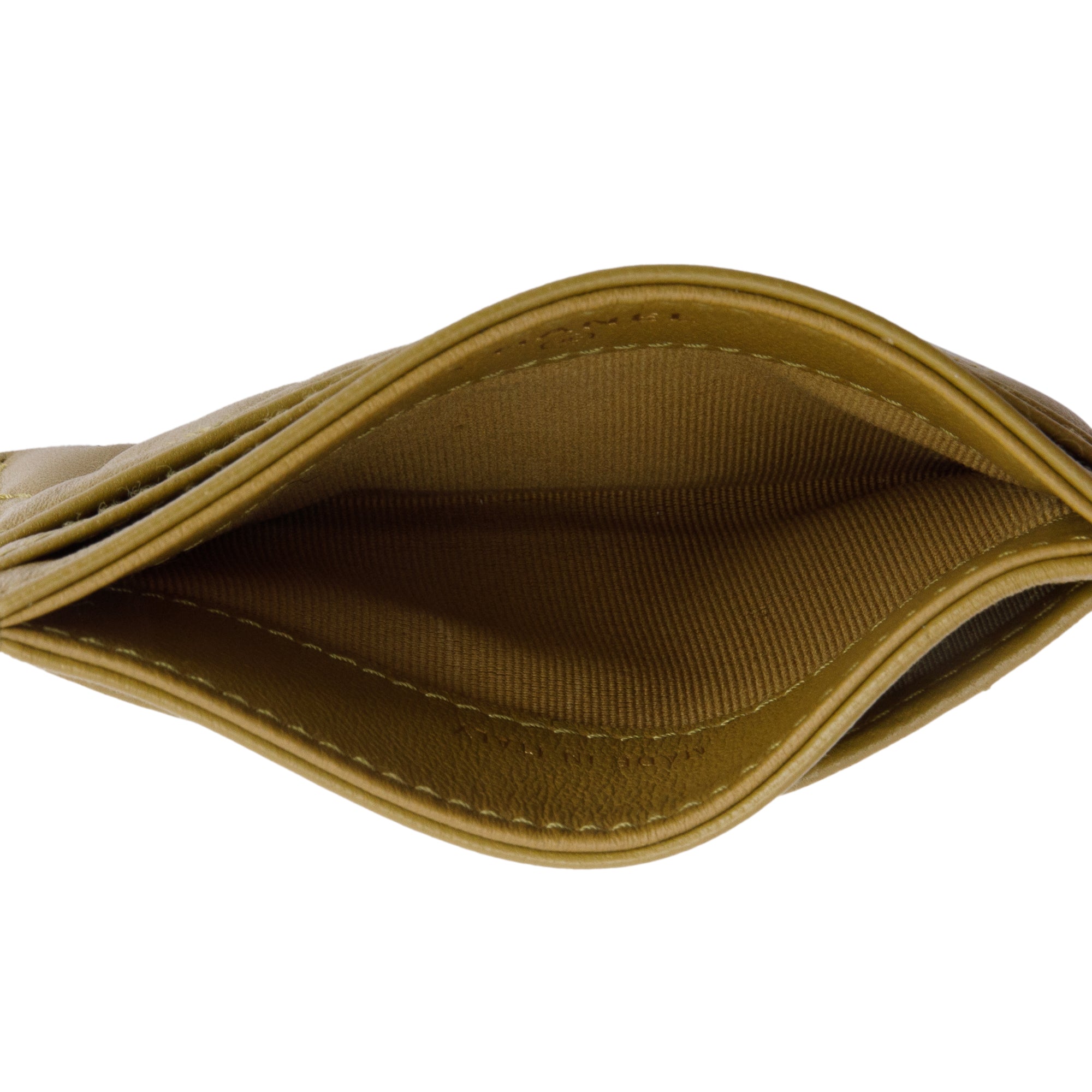 Chanel 2023 Green Lambskin Leather Classic Card Holder