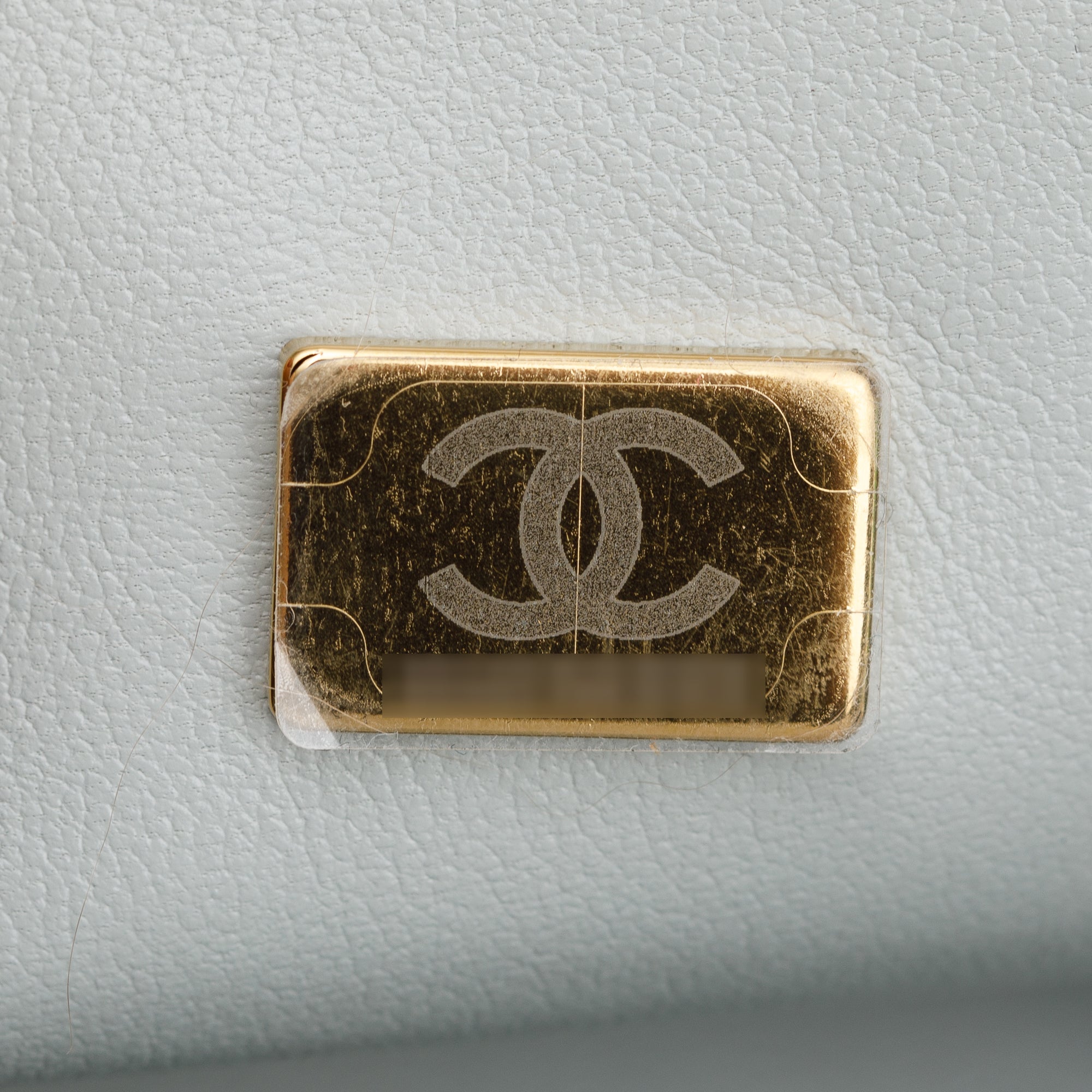 Chanel 2023 Light Grey Quilted Lambskin Leather Mini Classic Flap Handbag