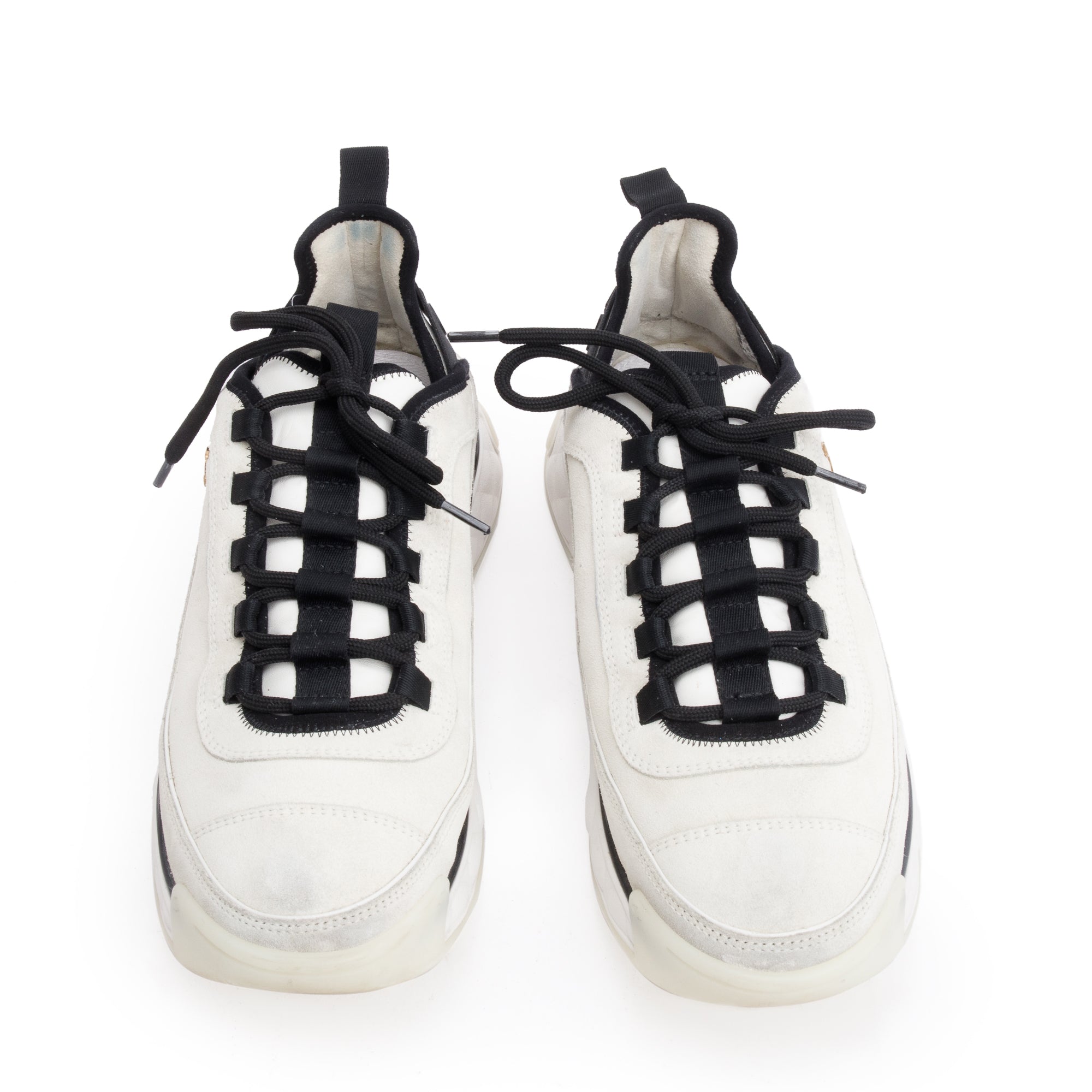 Chanel 2023 Neutral Suede CC Logo Chunky Sneakers, Size 41 w/ Box