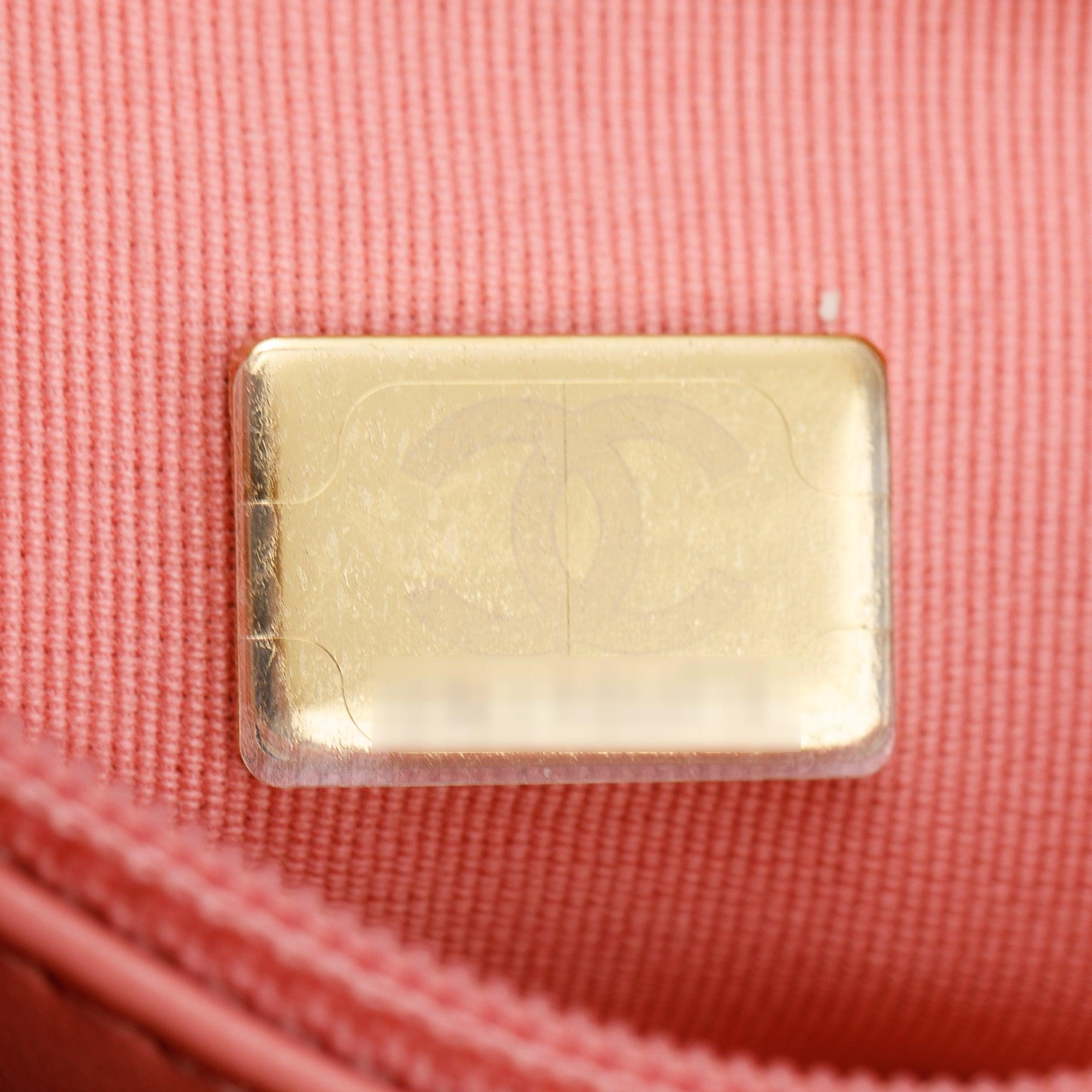 Chanel 2023 Pink Shiny Aged Calfskin Leather Mini Kelly Shopping Bag w/ Box & Receipt