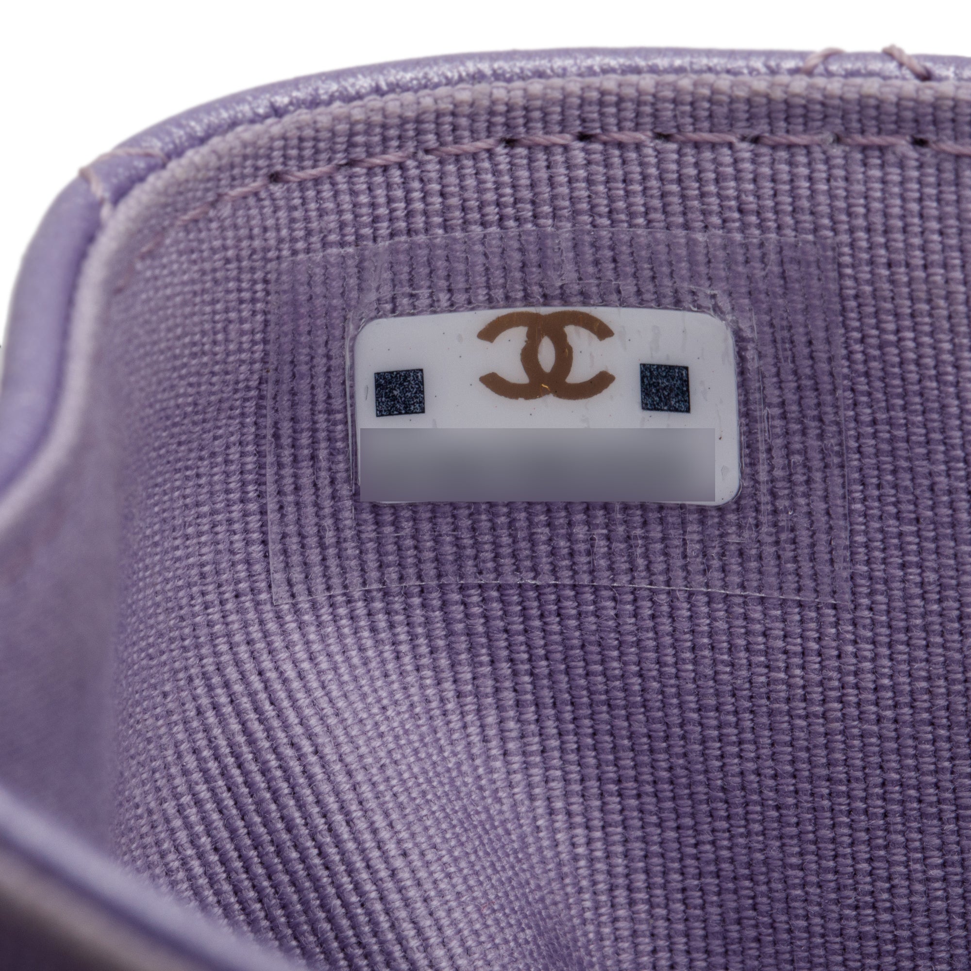 Chanel 2023 Purple Iridescent Lambskin Leather Classic Flap Card Holder