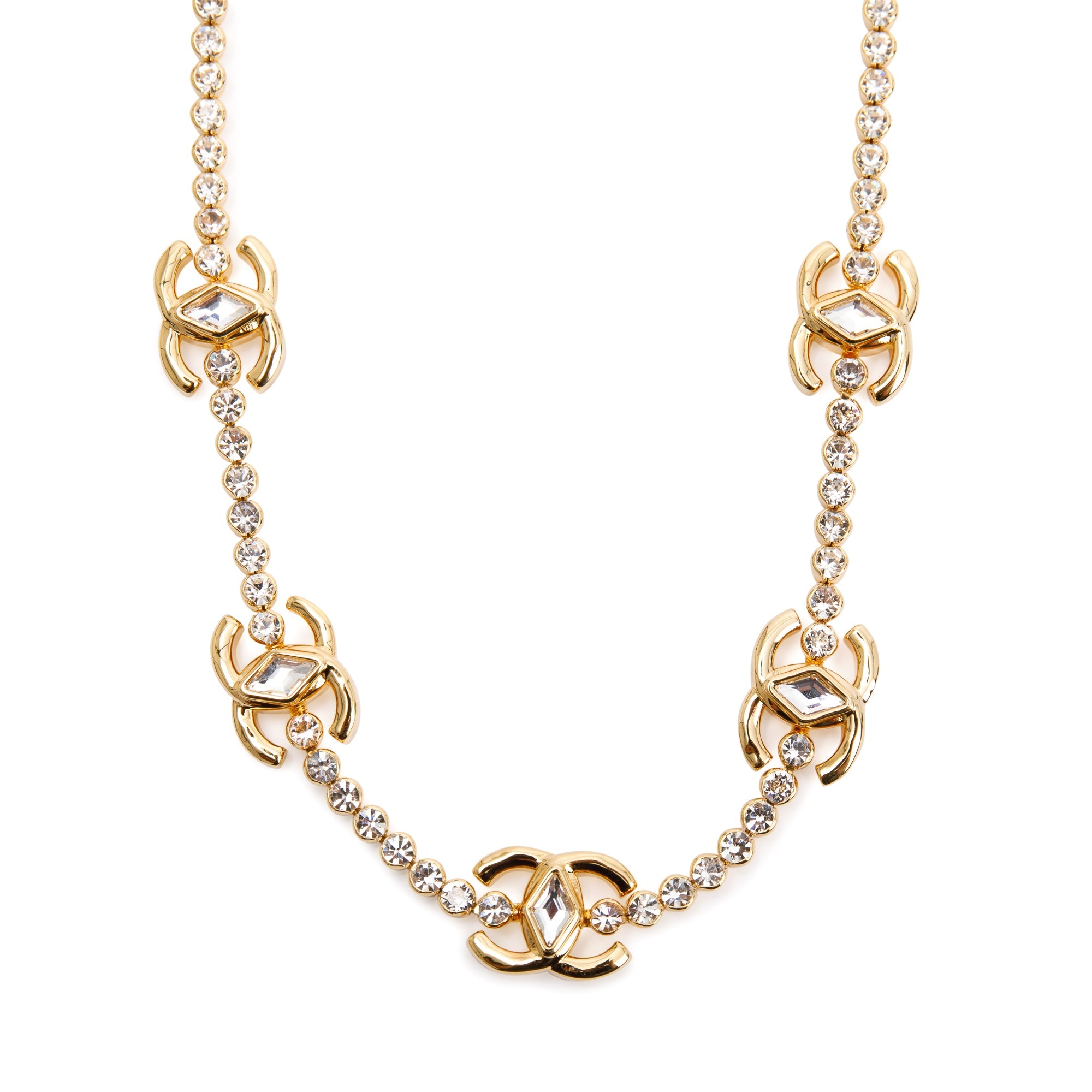 Chanel 2023 Strass CC Station Choker w/ Box