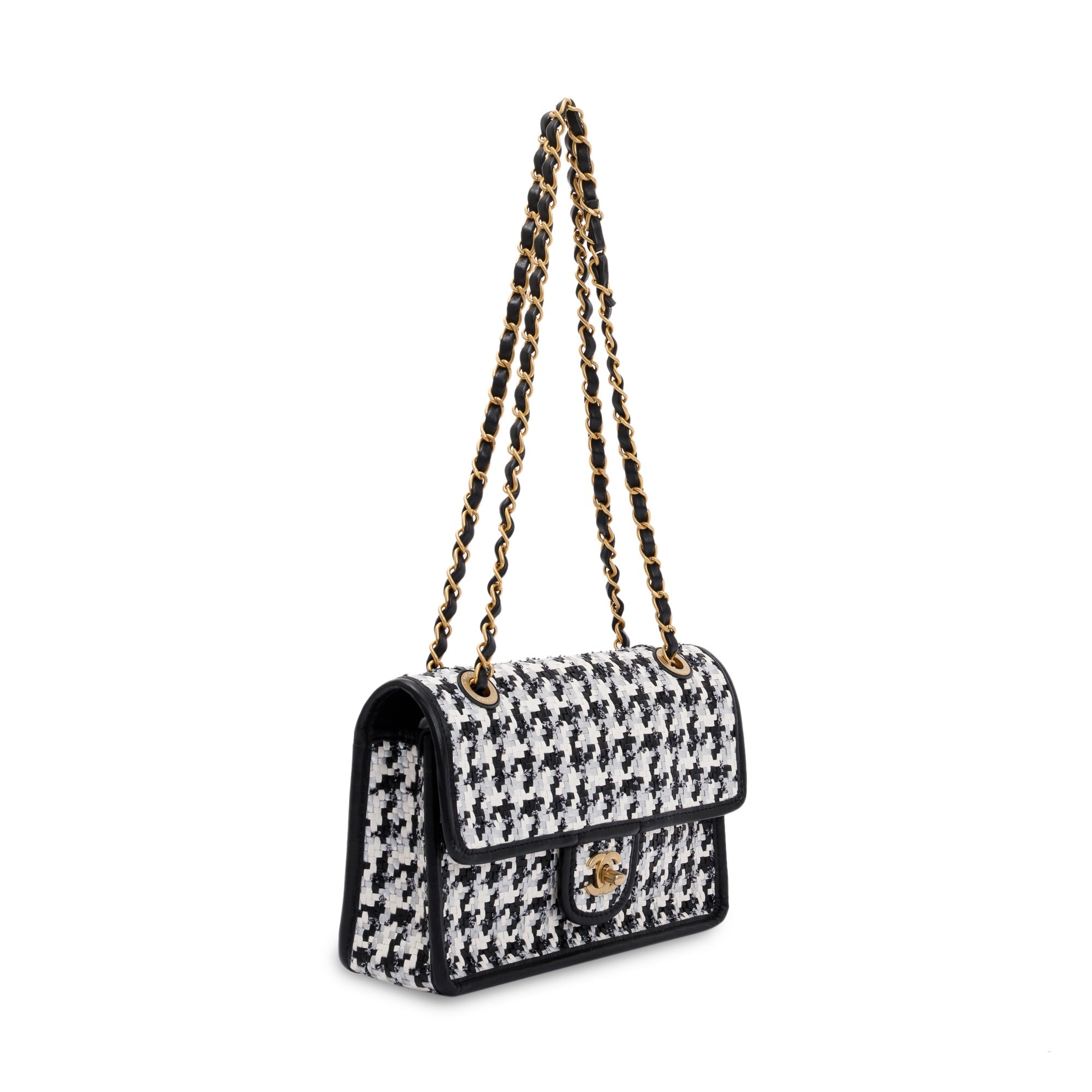 Chanel 2023 Viscose Woven Medium Flap Bag w/ Box