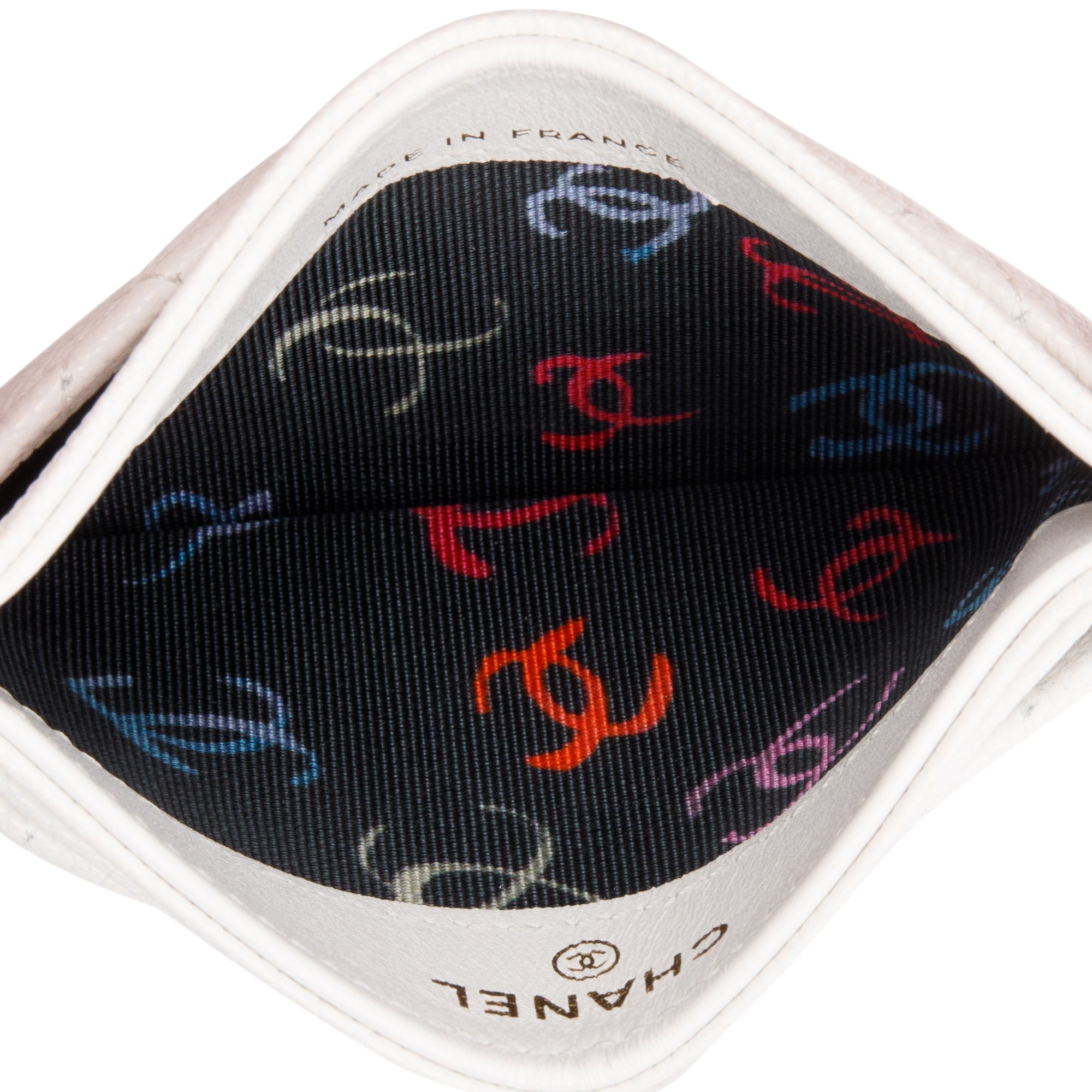 Chanel 2023 White Caviar Leather Classic Card Holder w/ Box