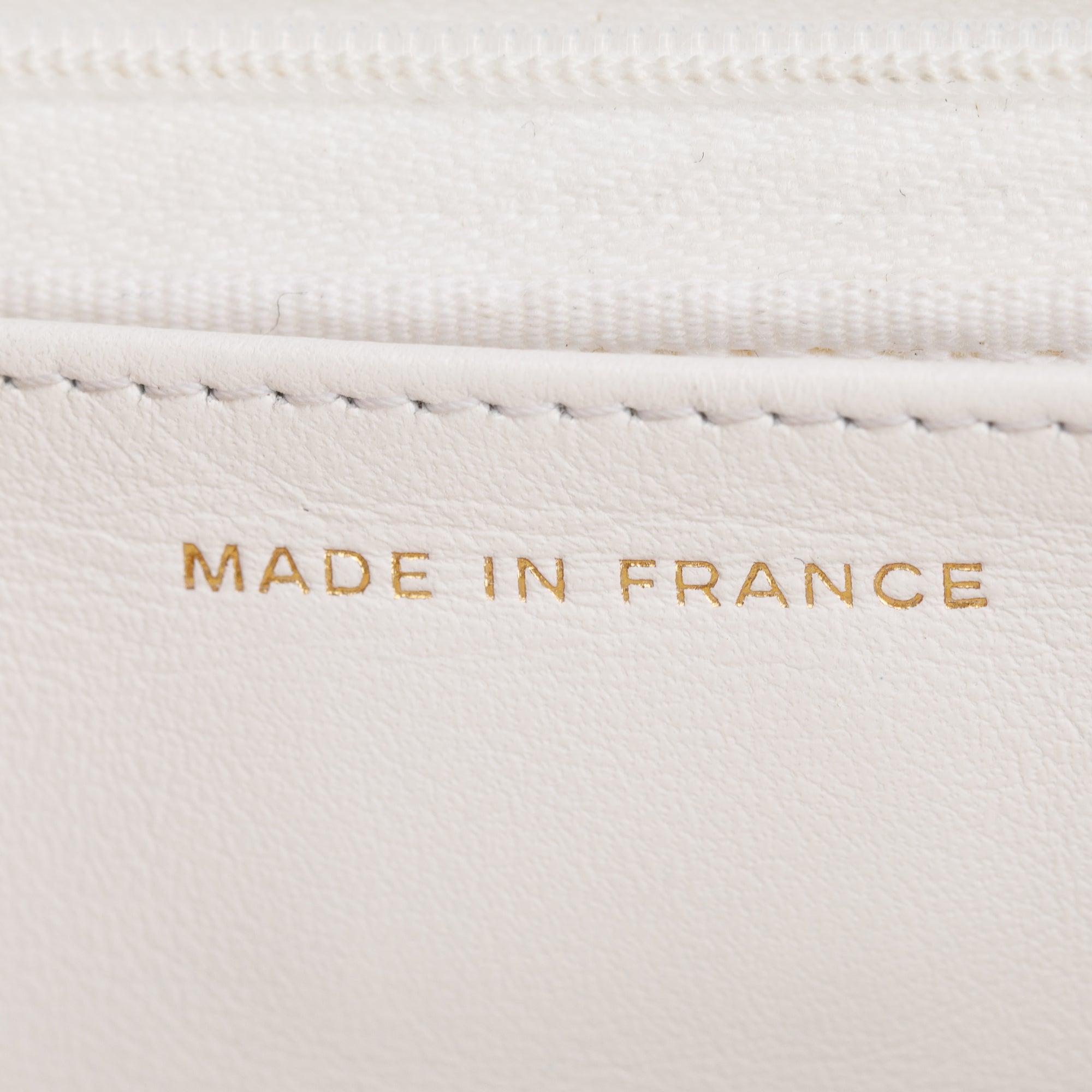 Chanel 2023 White Caviar Leather Classic Wallet on Chain w/ Box