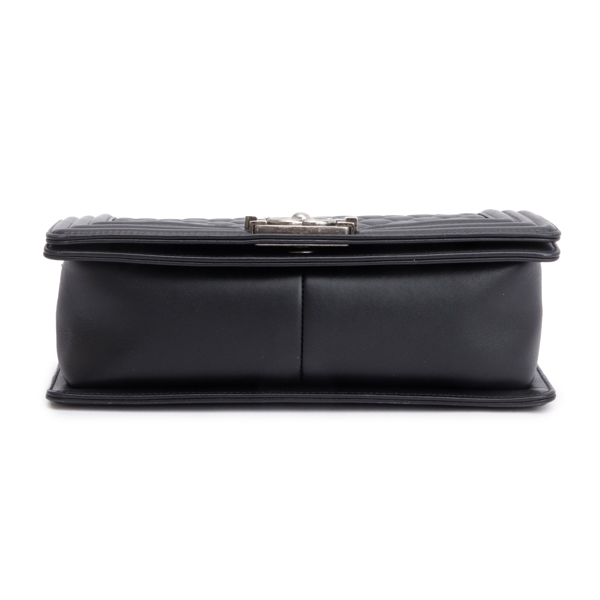Chanel 2024 Black Lambskin Medium Boy Bag w/ Box