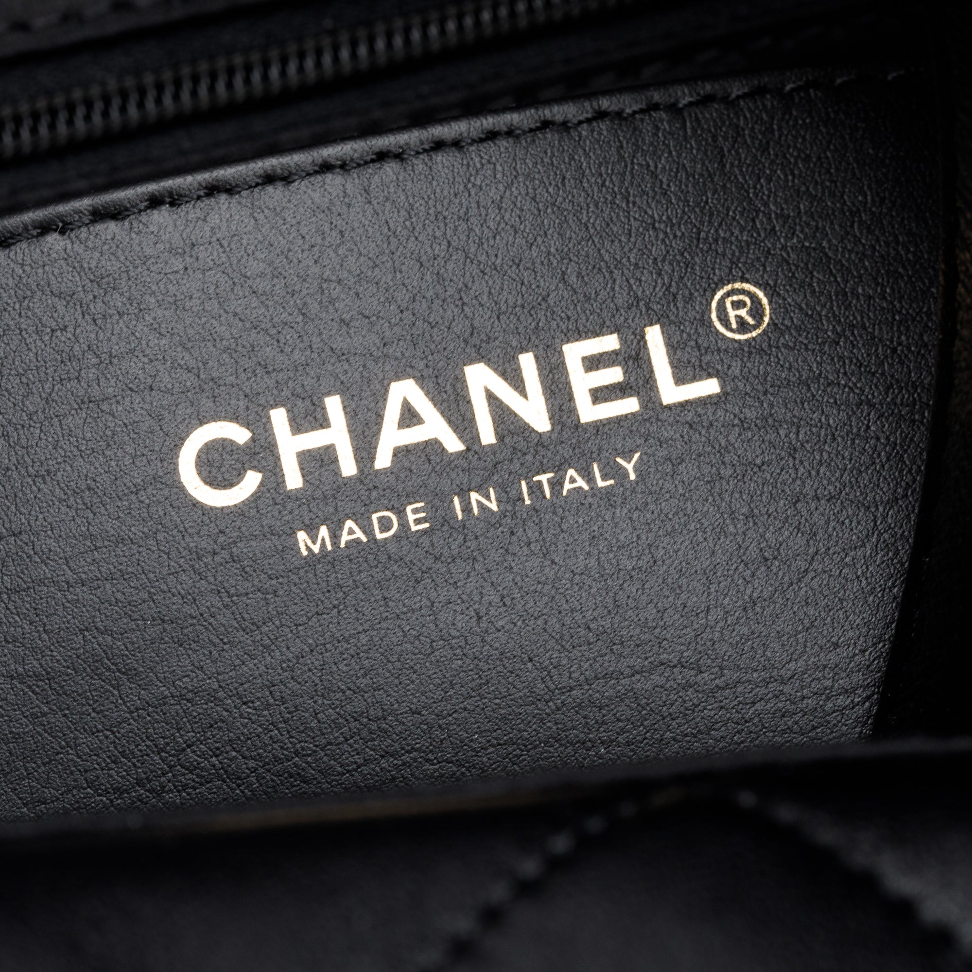 Chanel 2024 Black Quilted Calfskin Leather Shopping Bag Tote w/ Receipt