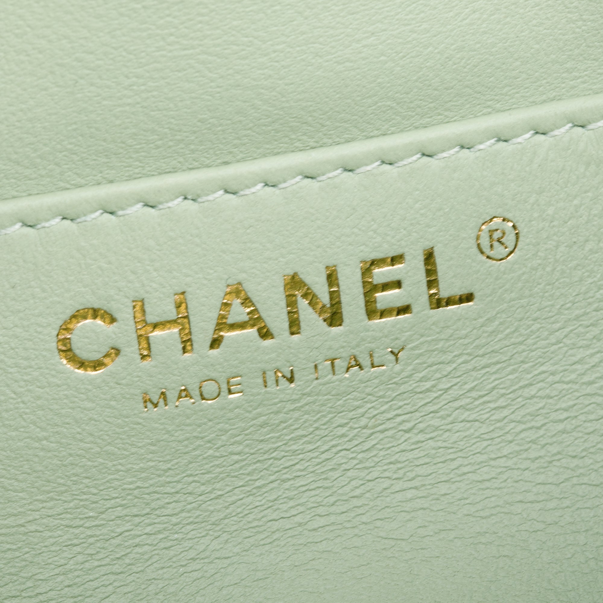 Chanel 2024 Iridescent Rainbow Metallic Quilted Calfskin Leather Belt Bag w/ Box