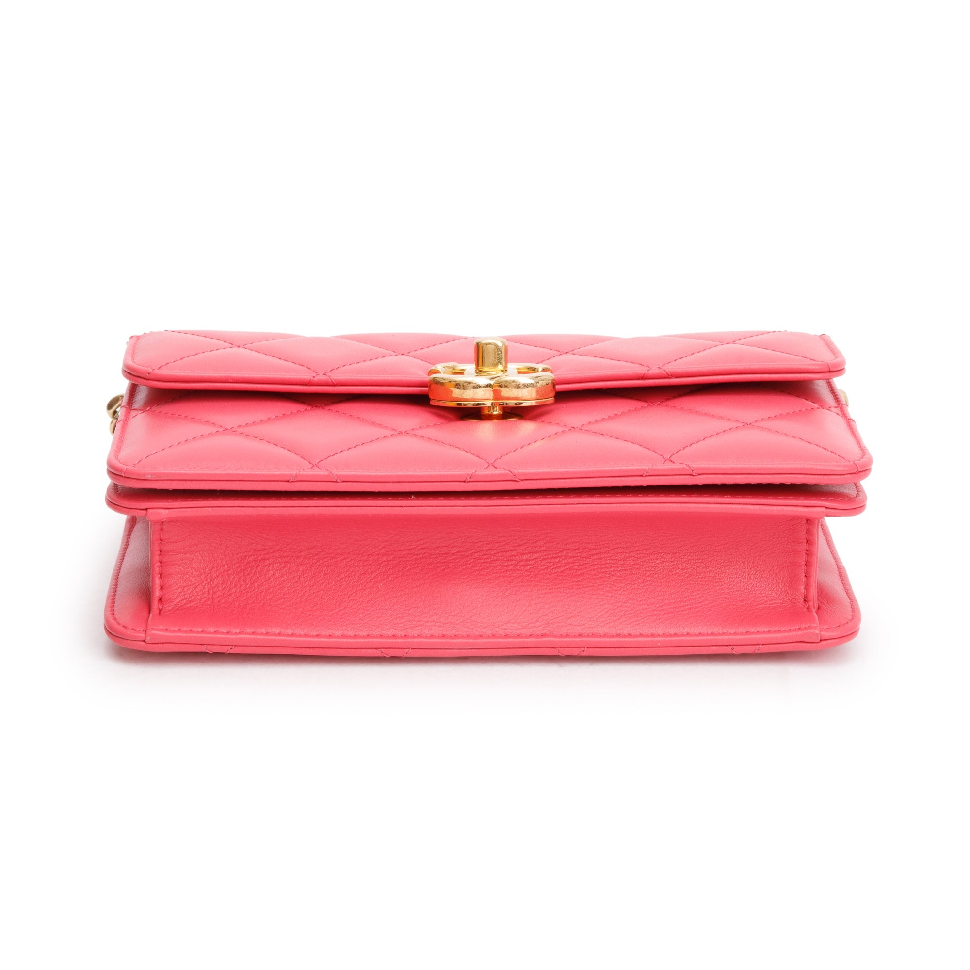 Chanel 2024 Pink Lambskin Mini Flap Bag w/ Top Handle & Box