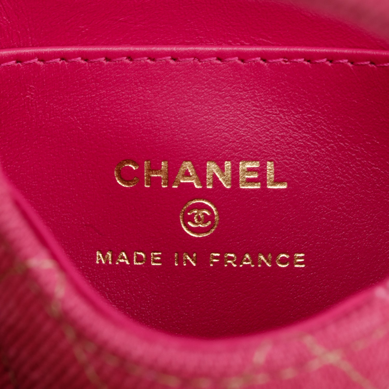 Chanel 2024 Pink Quilted Denim Nano Kelly Crossbody Bag w/ Box & Receipt