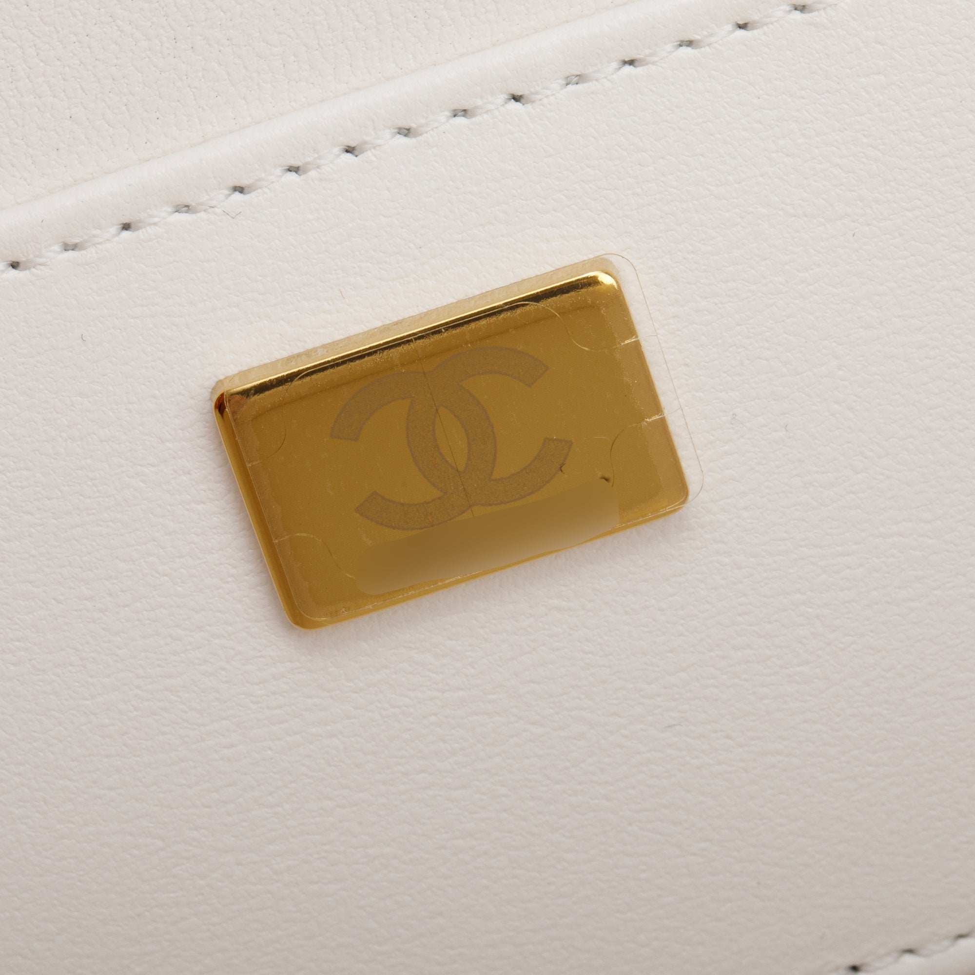 Chanel 2024 White Quilted Calfskin Leather Coco Click Crossbody Bag w/ Box
