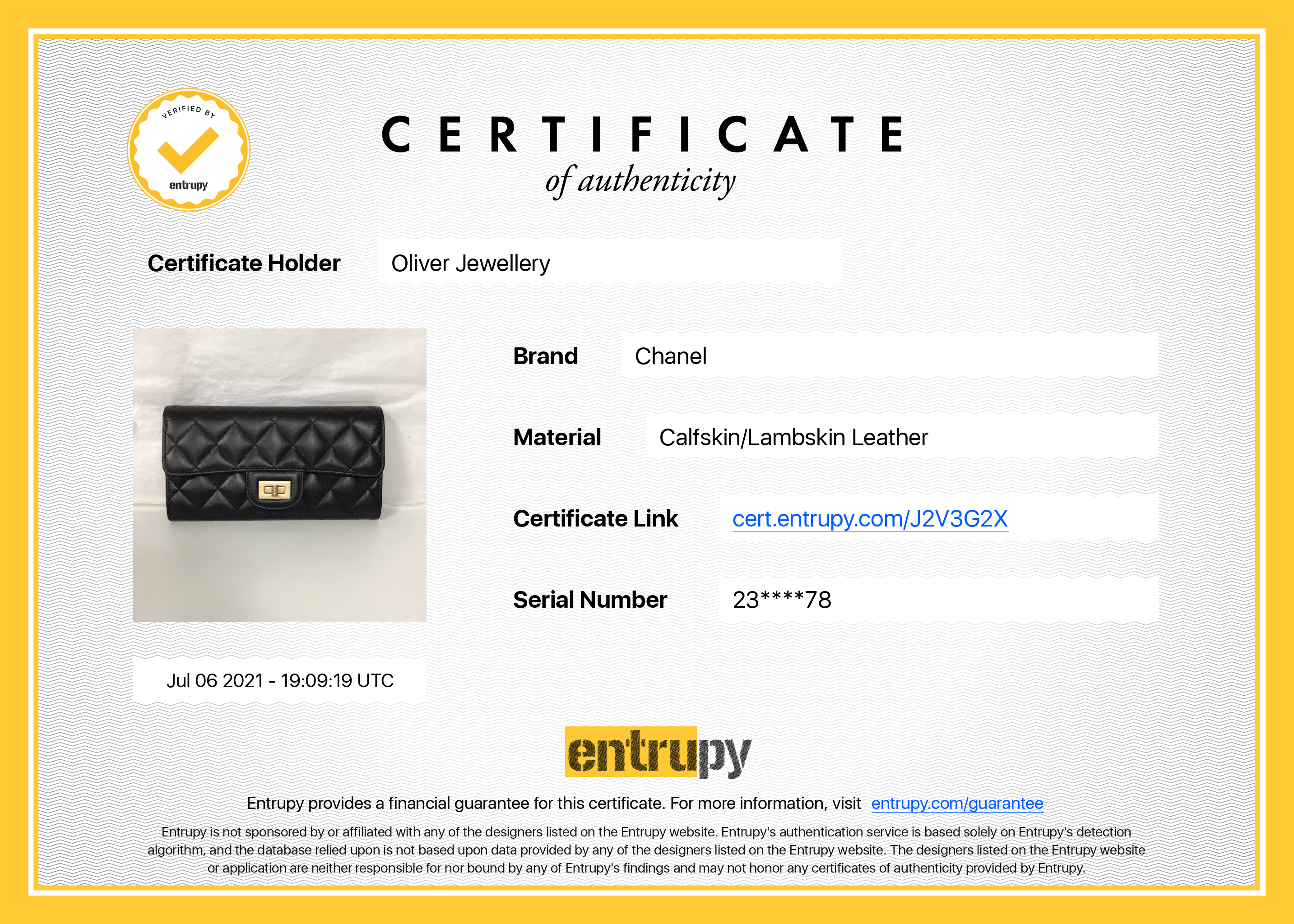 Chanel 2.55 Long Flap Wallet w/ Box