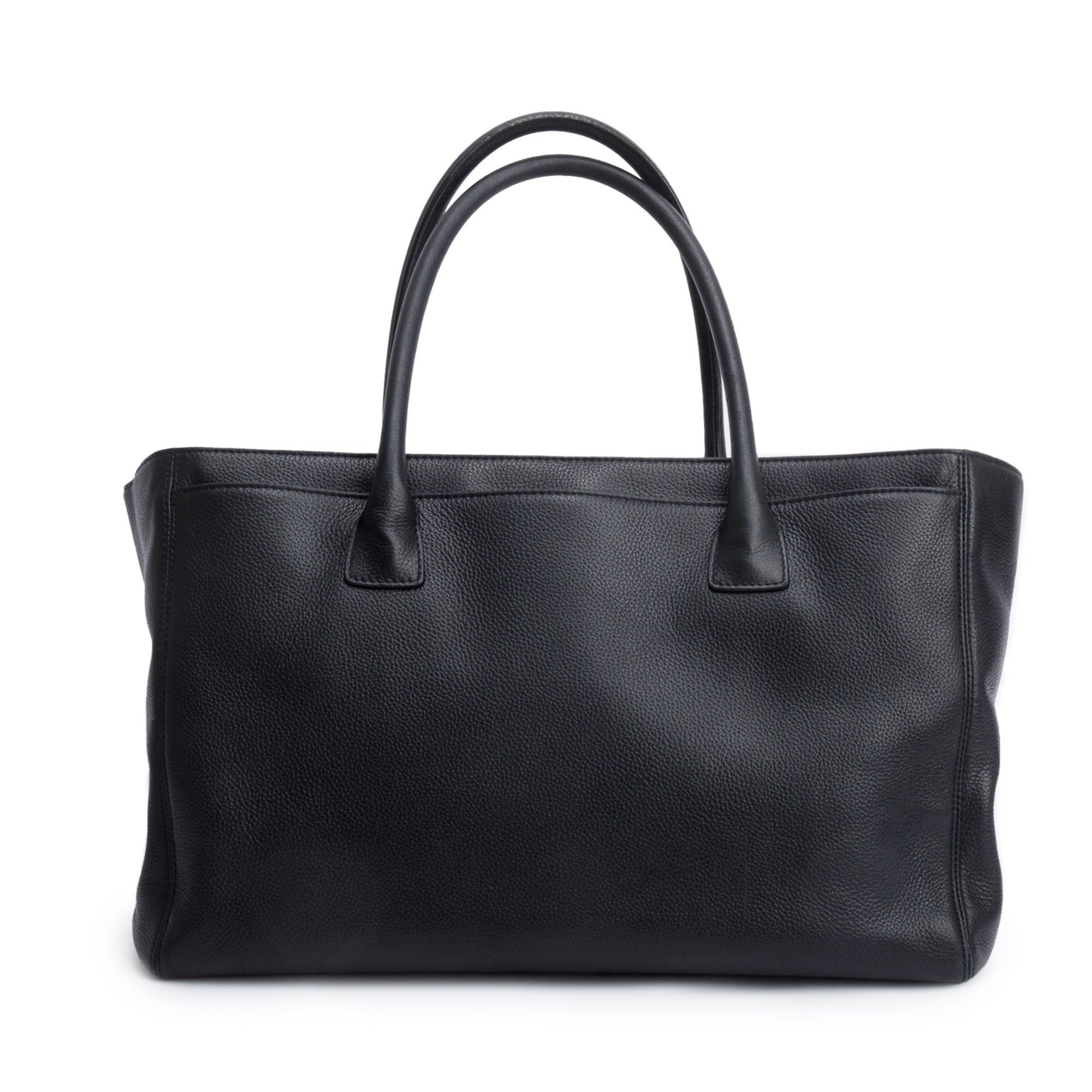 Chanel Black Caviar Leather Medium Executive Cerf Tote w/ Strap