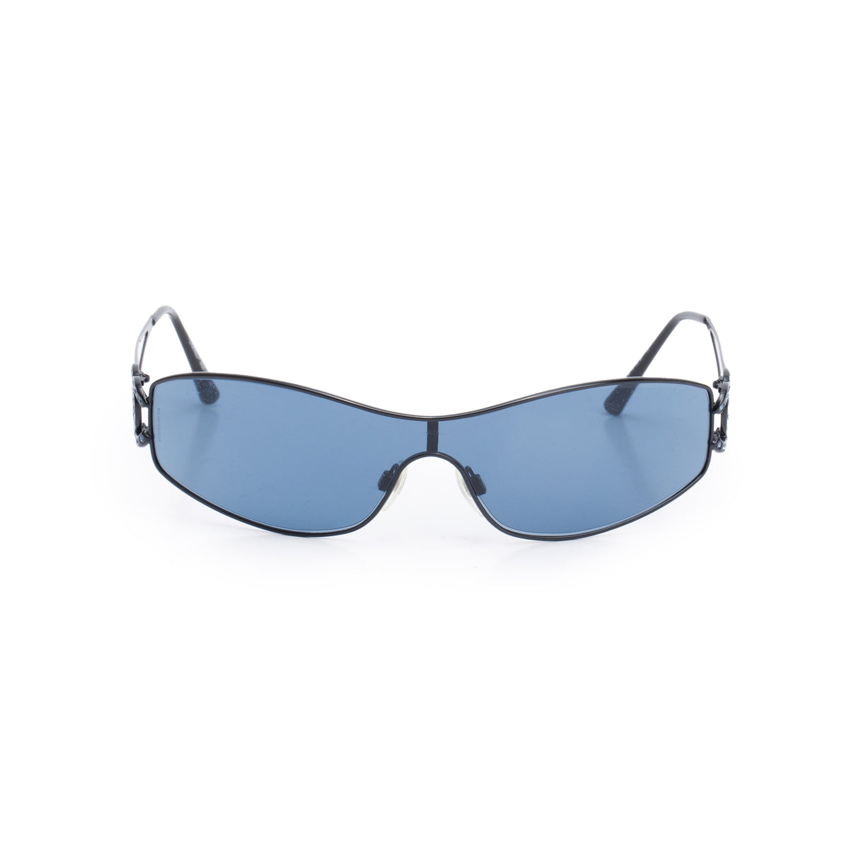 CHANEL Sunglasses metal Blue CC Auth 187883V Chanel 5263 Blue & Clear Acetate CC Logo Square Sunglasses  main image 3