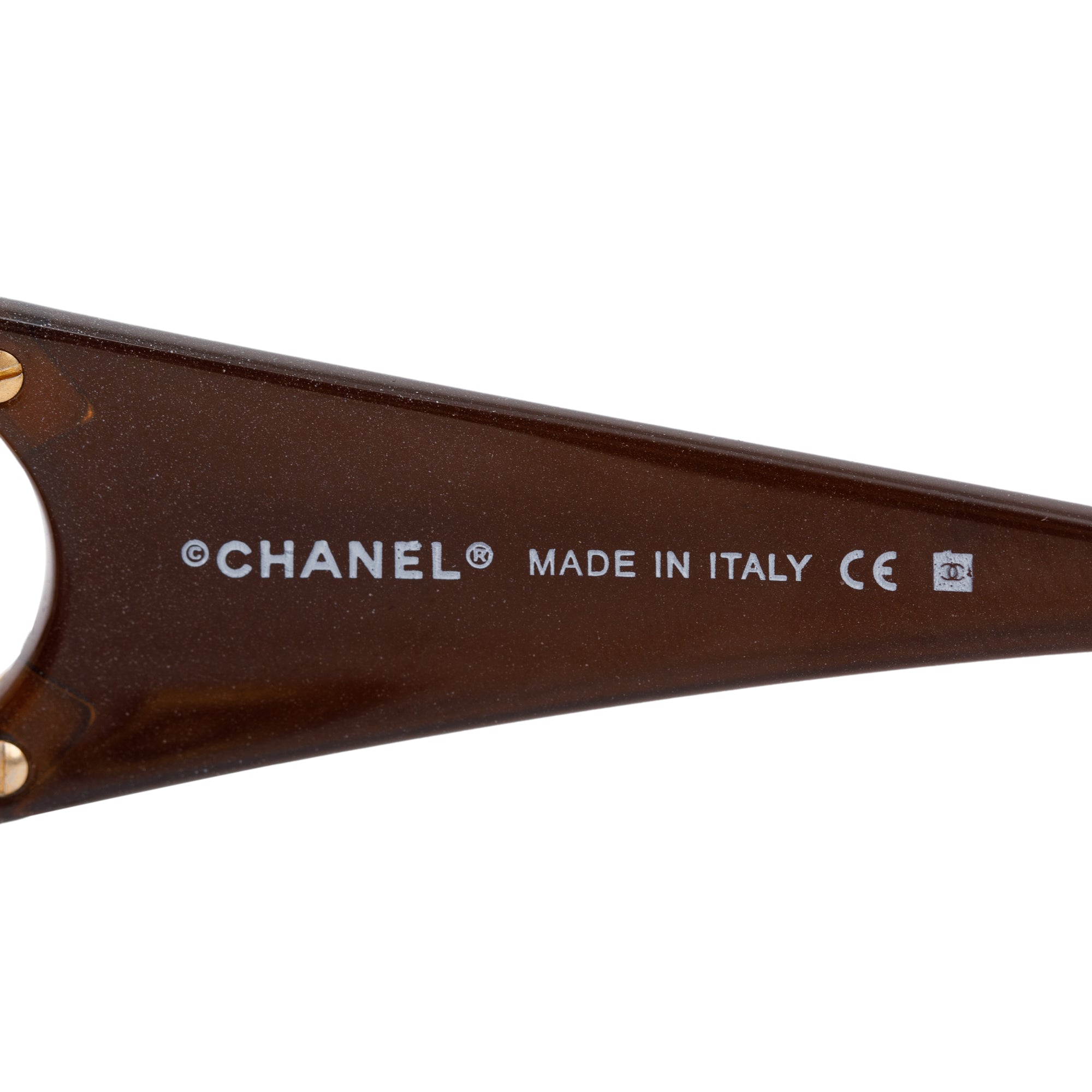 Chanel 4125 Brown Rimless CC Logo Shield Sunglasses