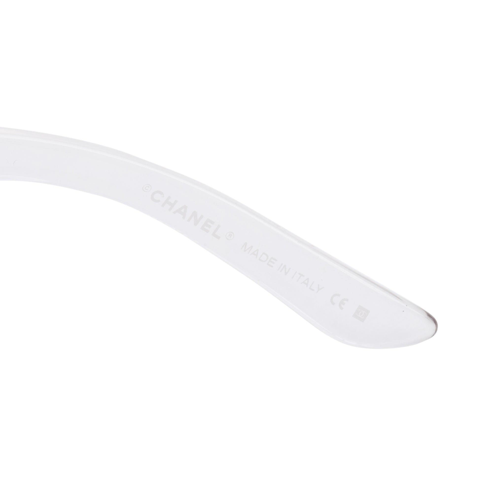 Chanel 4125 Purple Rimless CC Logo Shield Sunglasses