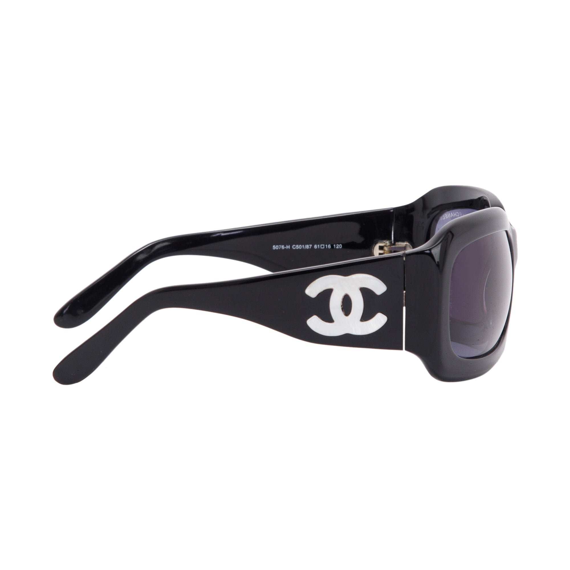 Chanel 5076-H CC Mother of Pearl Sunglasses w/ Case
