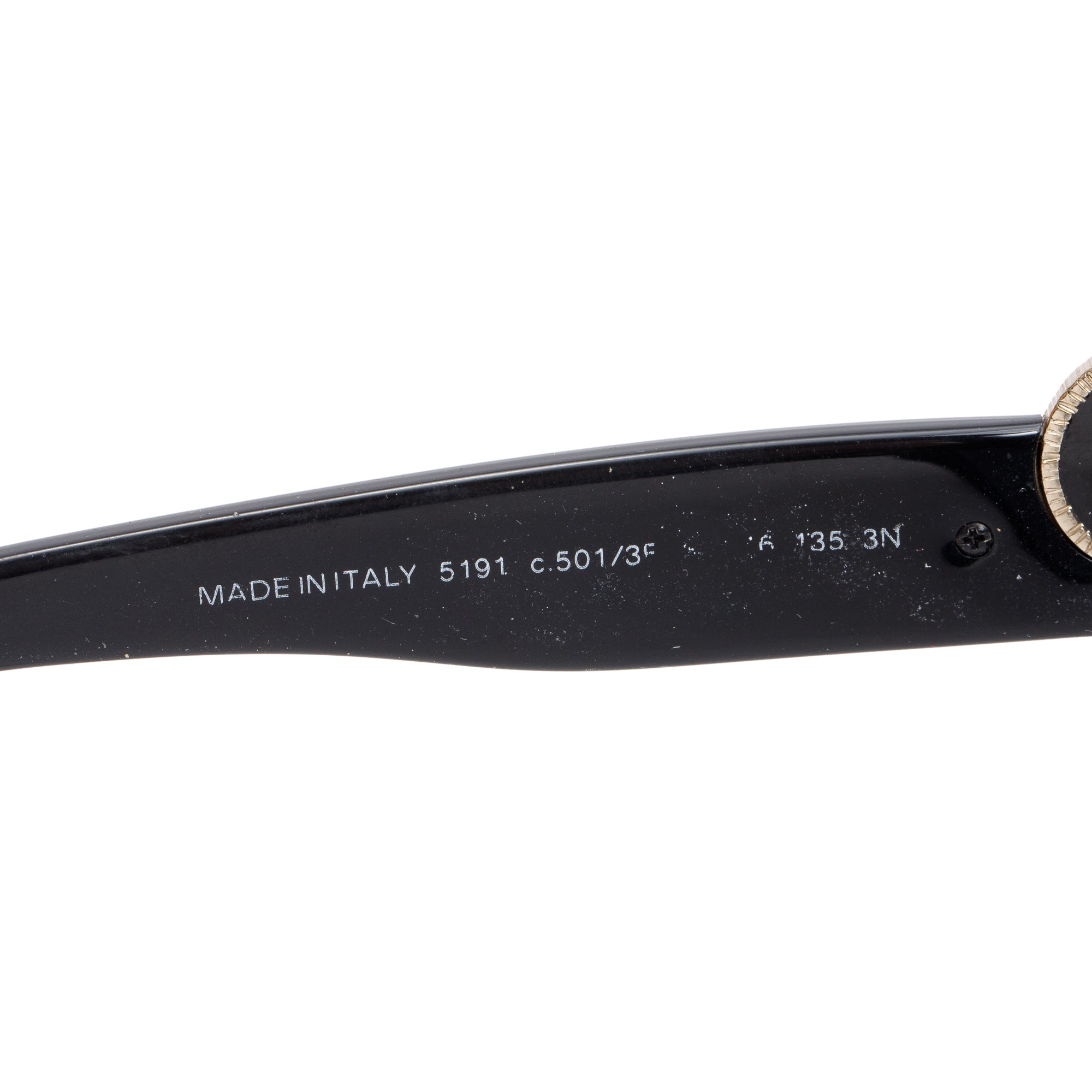 Chanel 5191 Black Acetate Bouton Sunglasses w/ Case