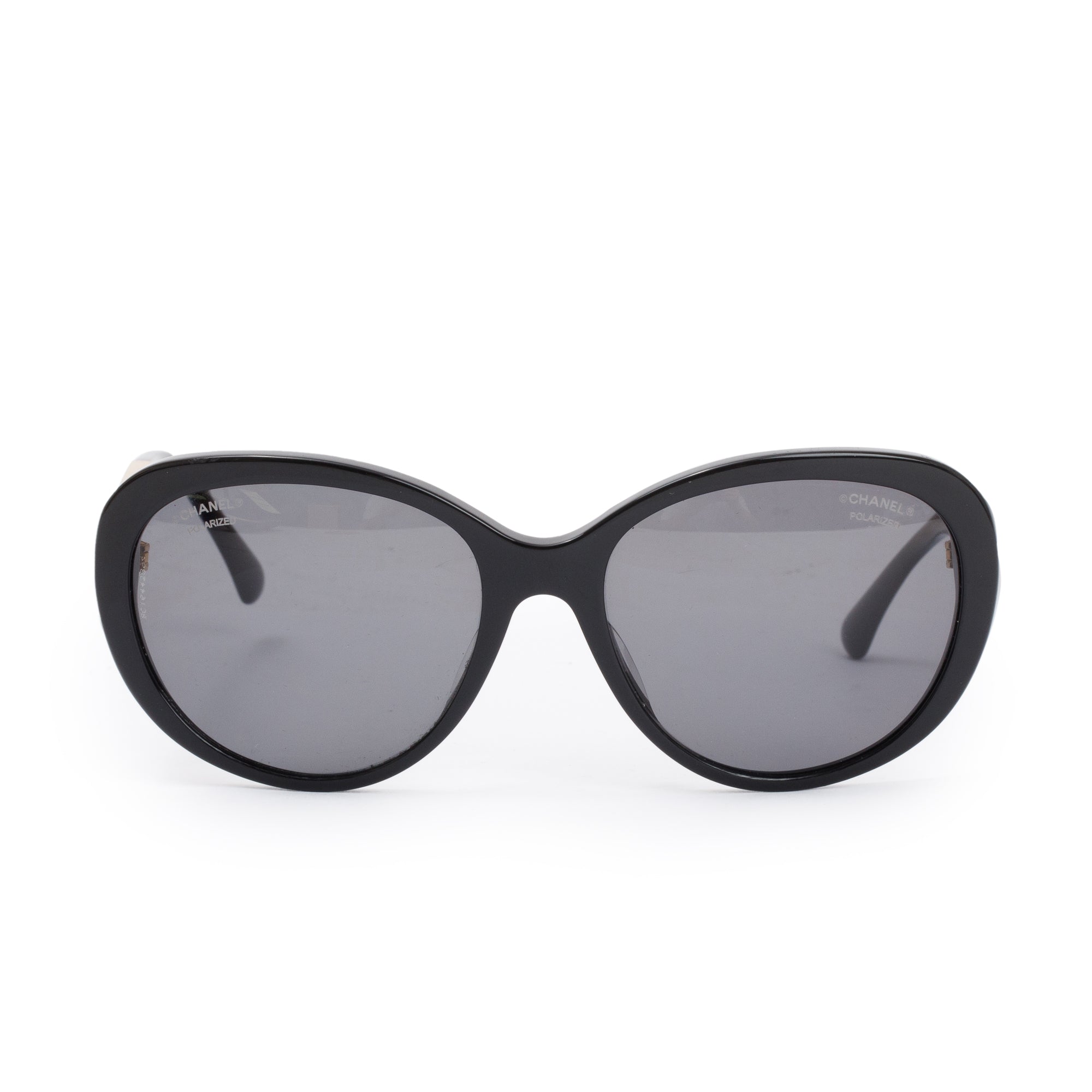 Chanel 5269-A Black Acetate CC Cat Eye Sunglasses w/ Case