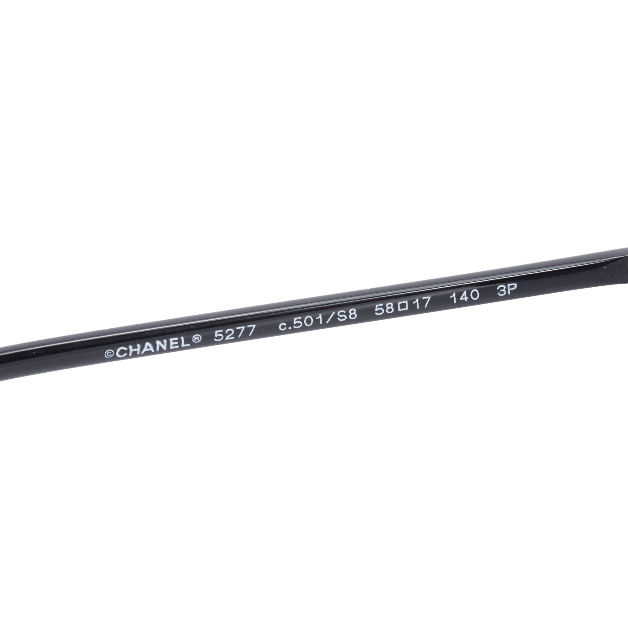 Chanel 5277 Black Acetate CC Logo Square Sunglasses