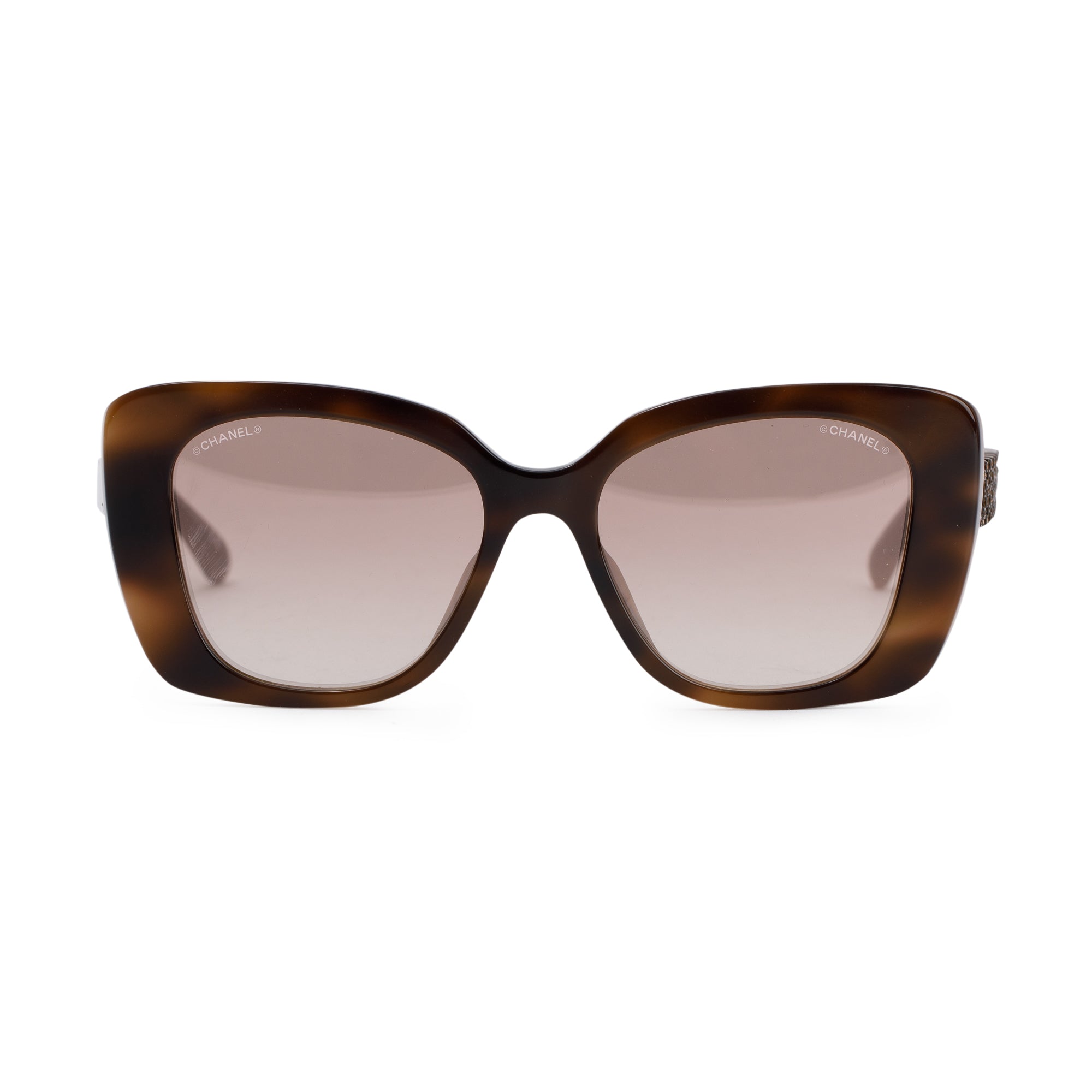 Chanel 5422-B-A Strass Square Sunglasses w/ Case