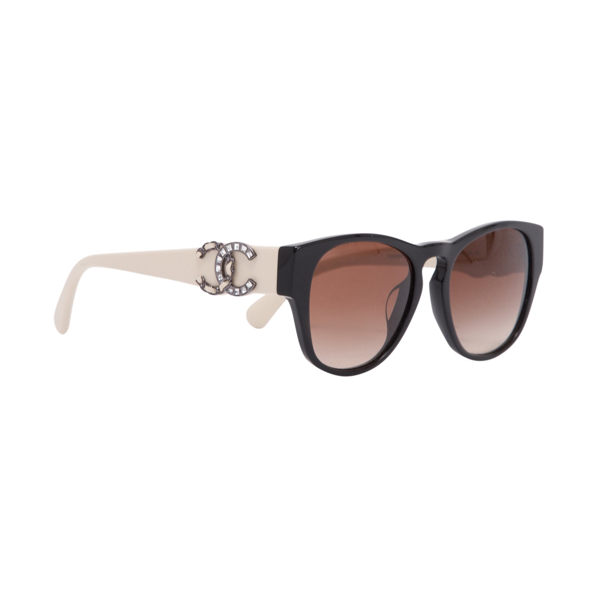 Chanel 5455QA Crystal CC Sunglasses w/ Case