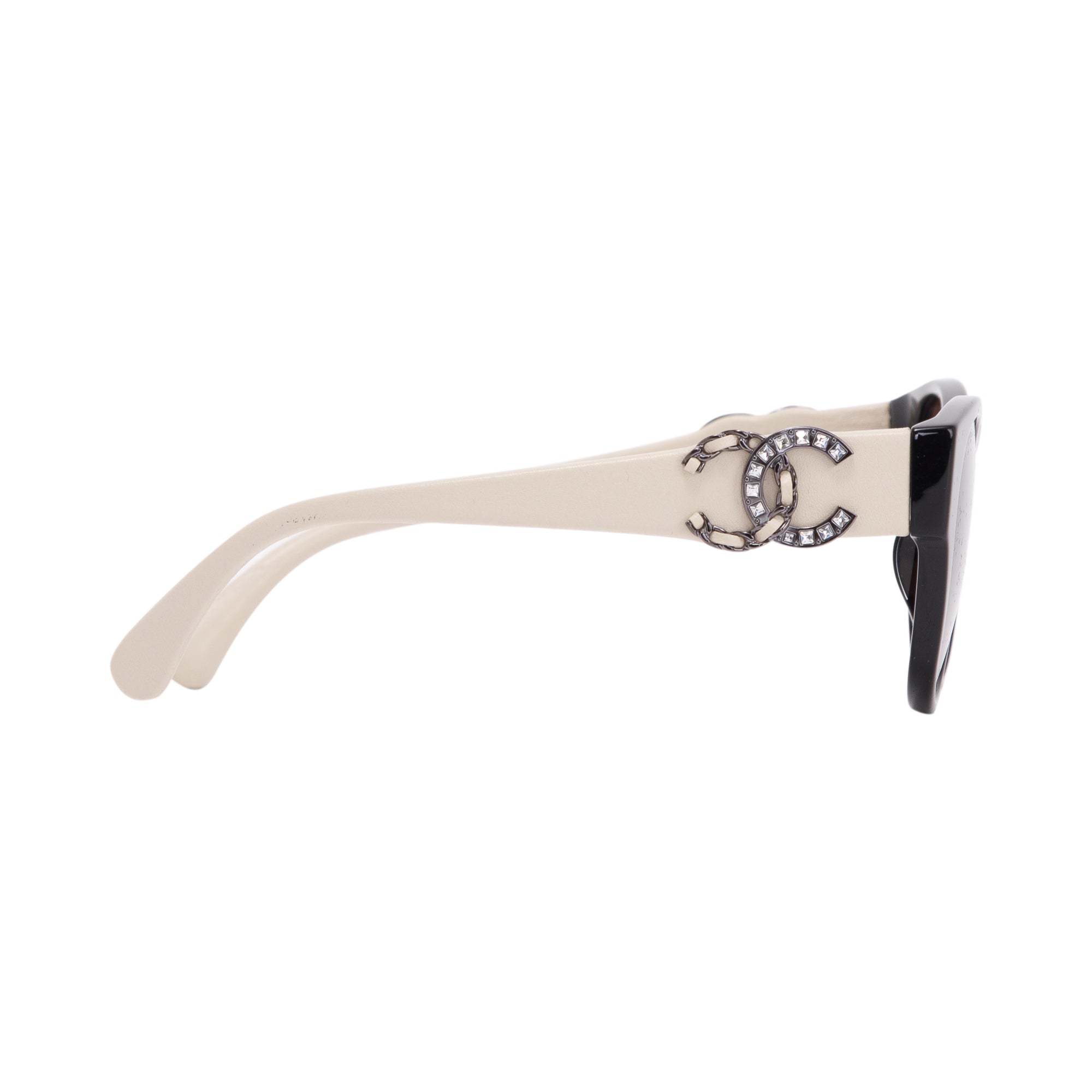 Chanel 5455QA Crystal CC Sunglasses w/ Case