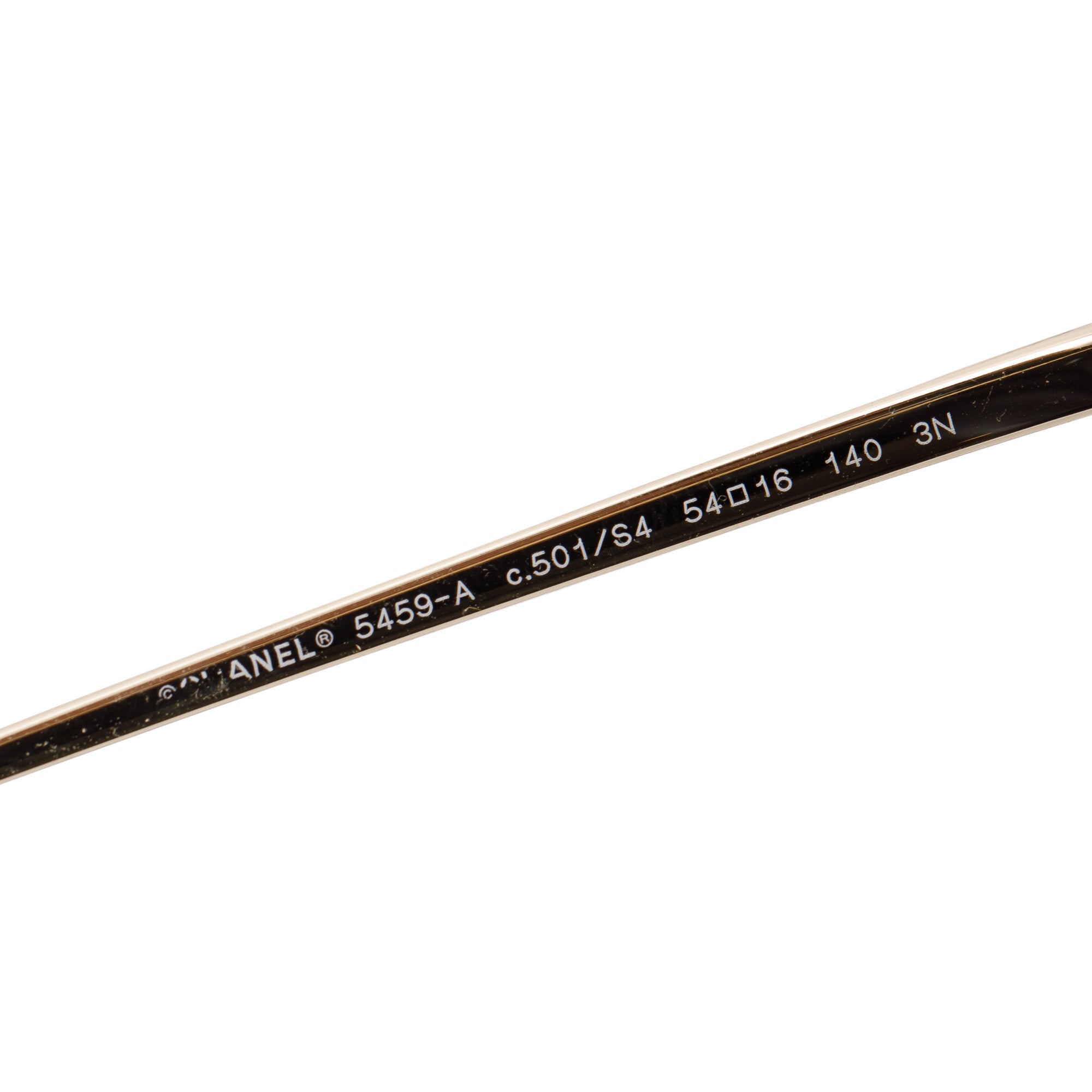 Chanel 5459-A Metal Black Acetate Butterfly Sunglasses w/ Box & Case