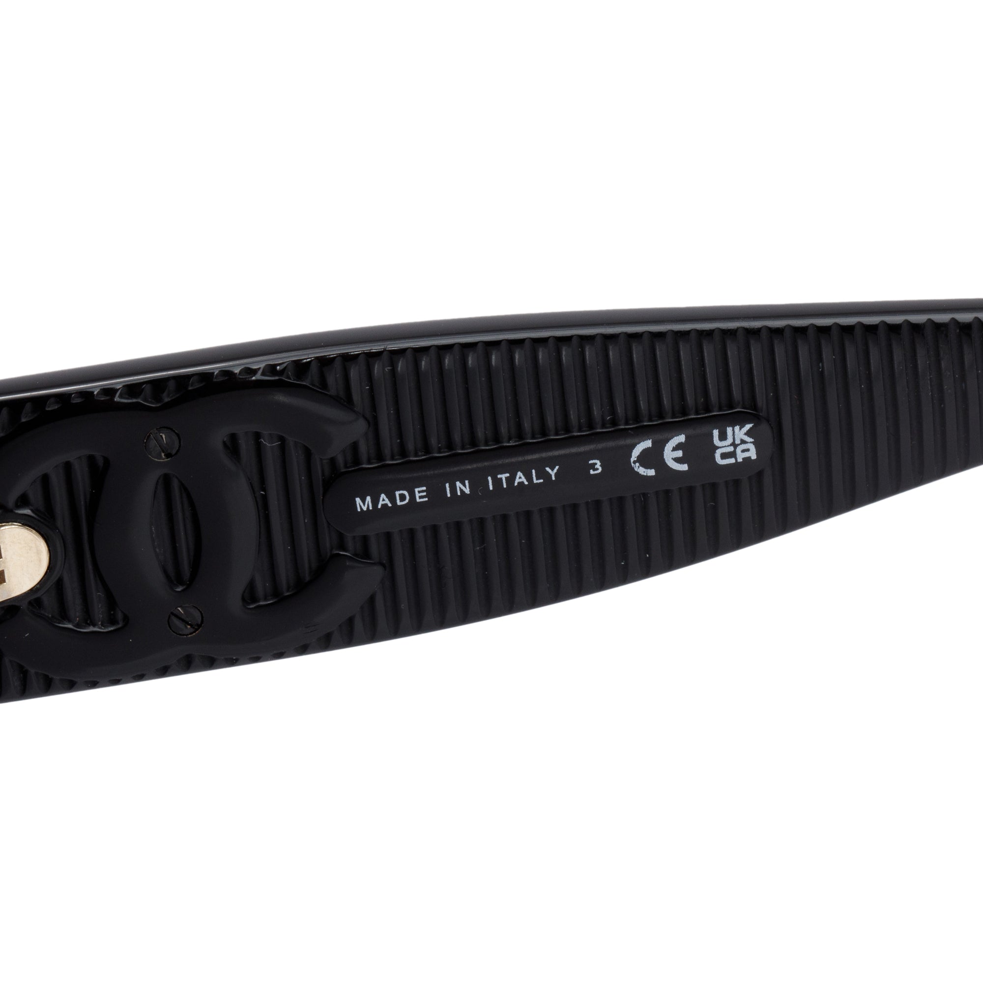 Chanel 5493 Black Acetate CC Logo Rectangle Sunglasses w/ Case