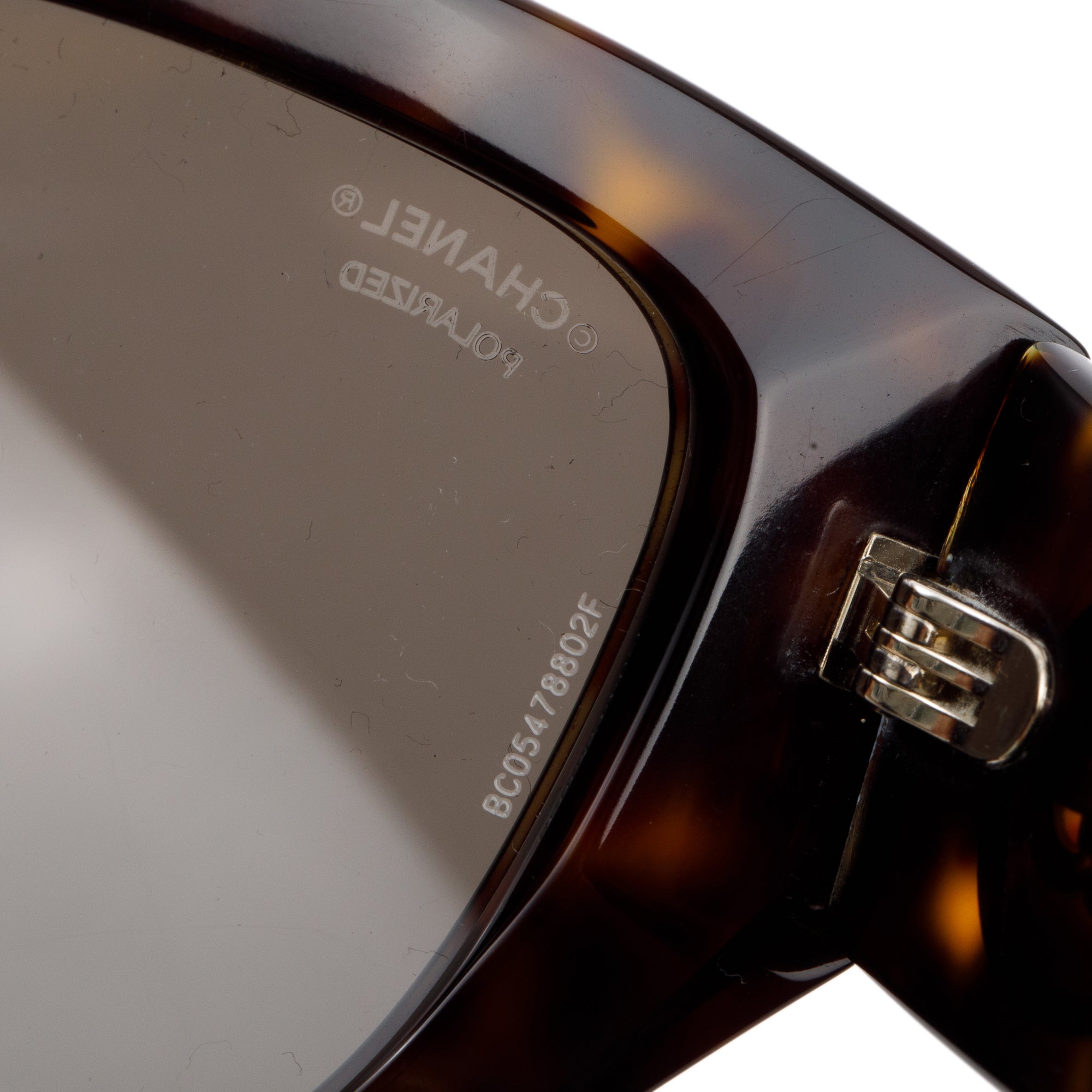 Chanel 5506-A 2023 Interlocking CC Logo Tortoise Acetate Sunglasses w/ Case