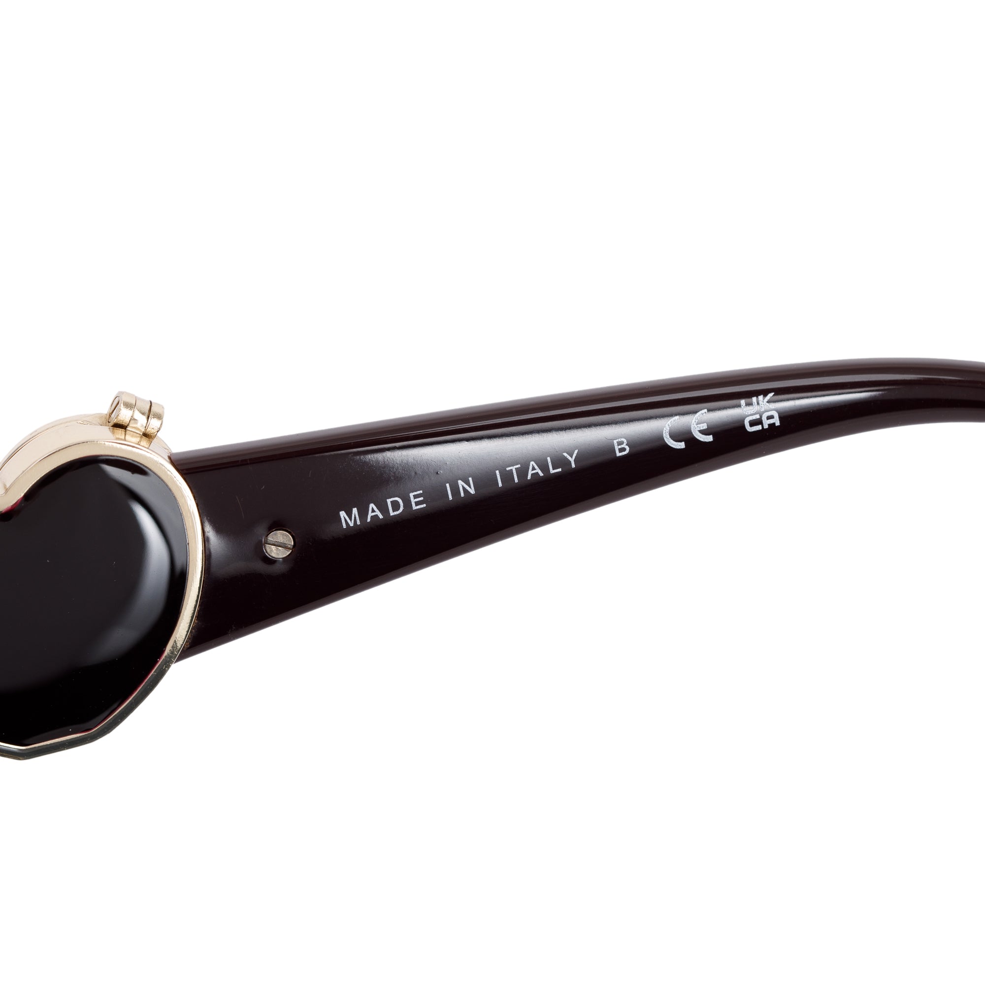 Chanel 5518 Purple Acetate Heart CC Logo Square Sunglasses w/ Box