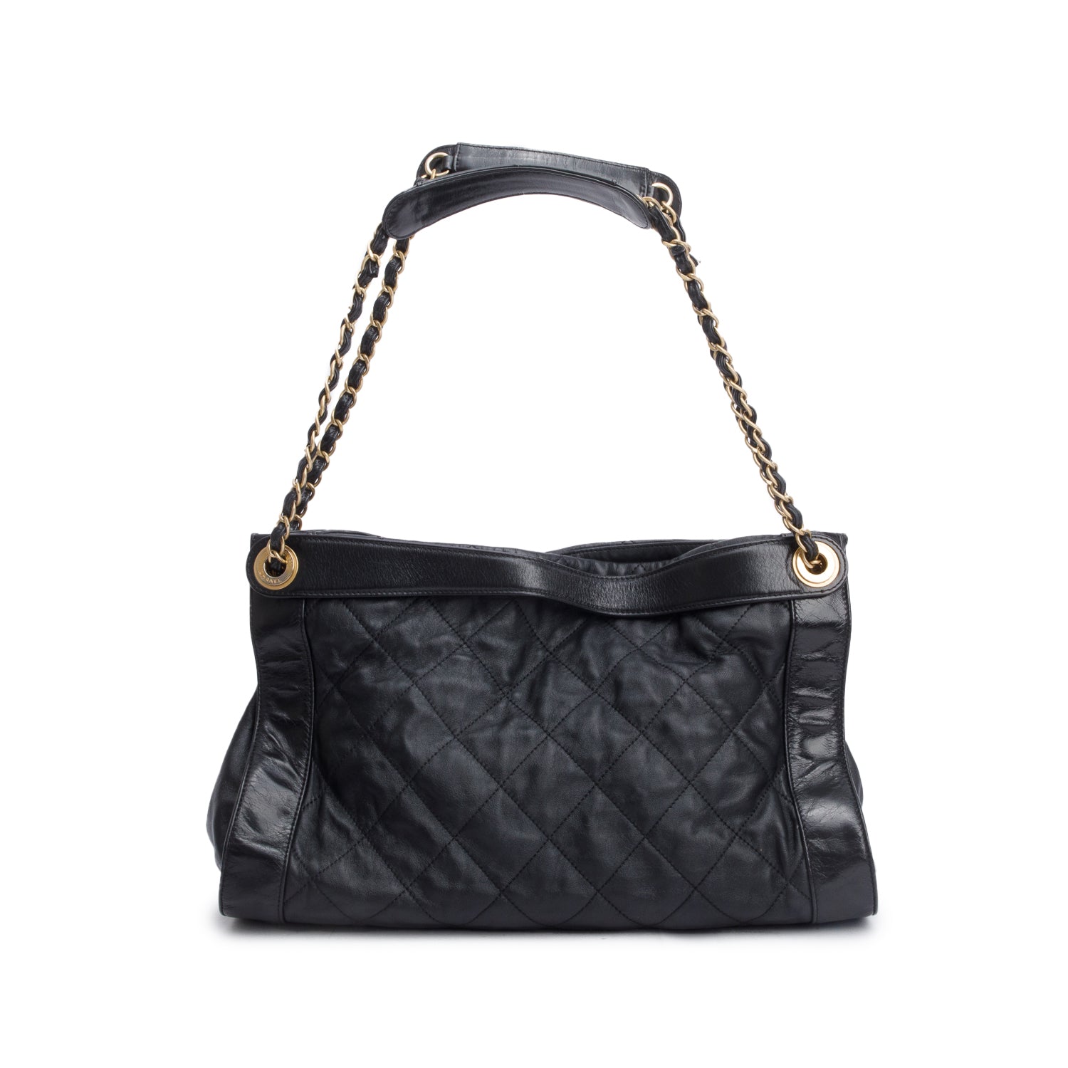 Chanel Black Quilted Calfskin Leather Small In The Mix Tote