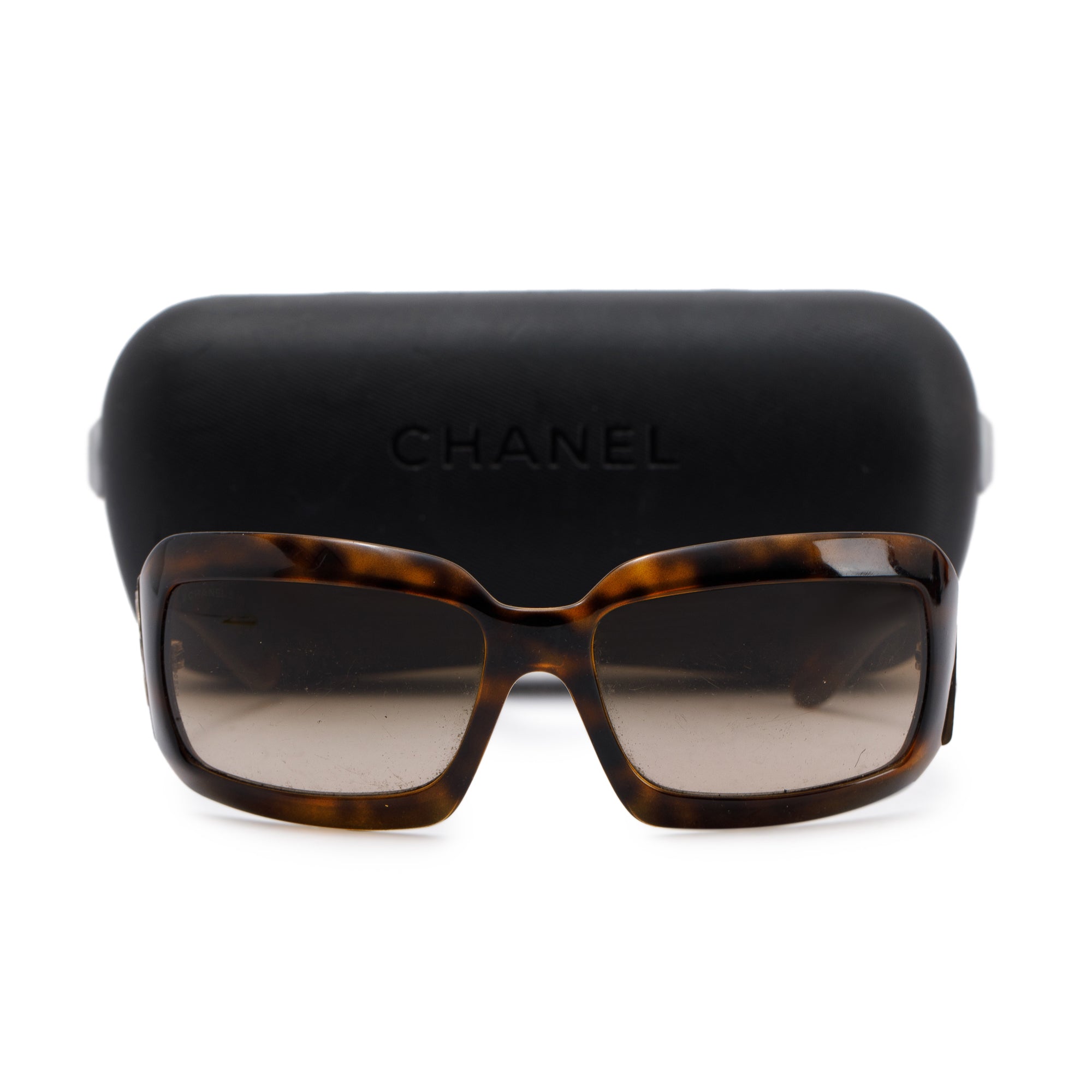 Chanel 6022-Q Croc CC Logo Sunglasses w/ Case