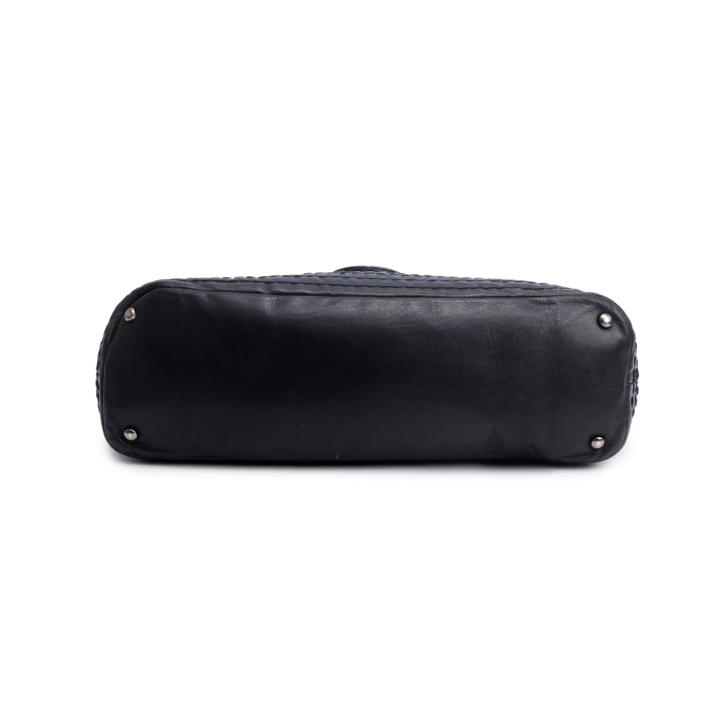 Chanel Navy Quilted Stitched Calfskin Leather Expandable Ligne Flap Bag