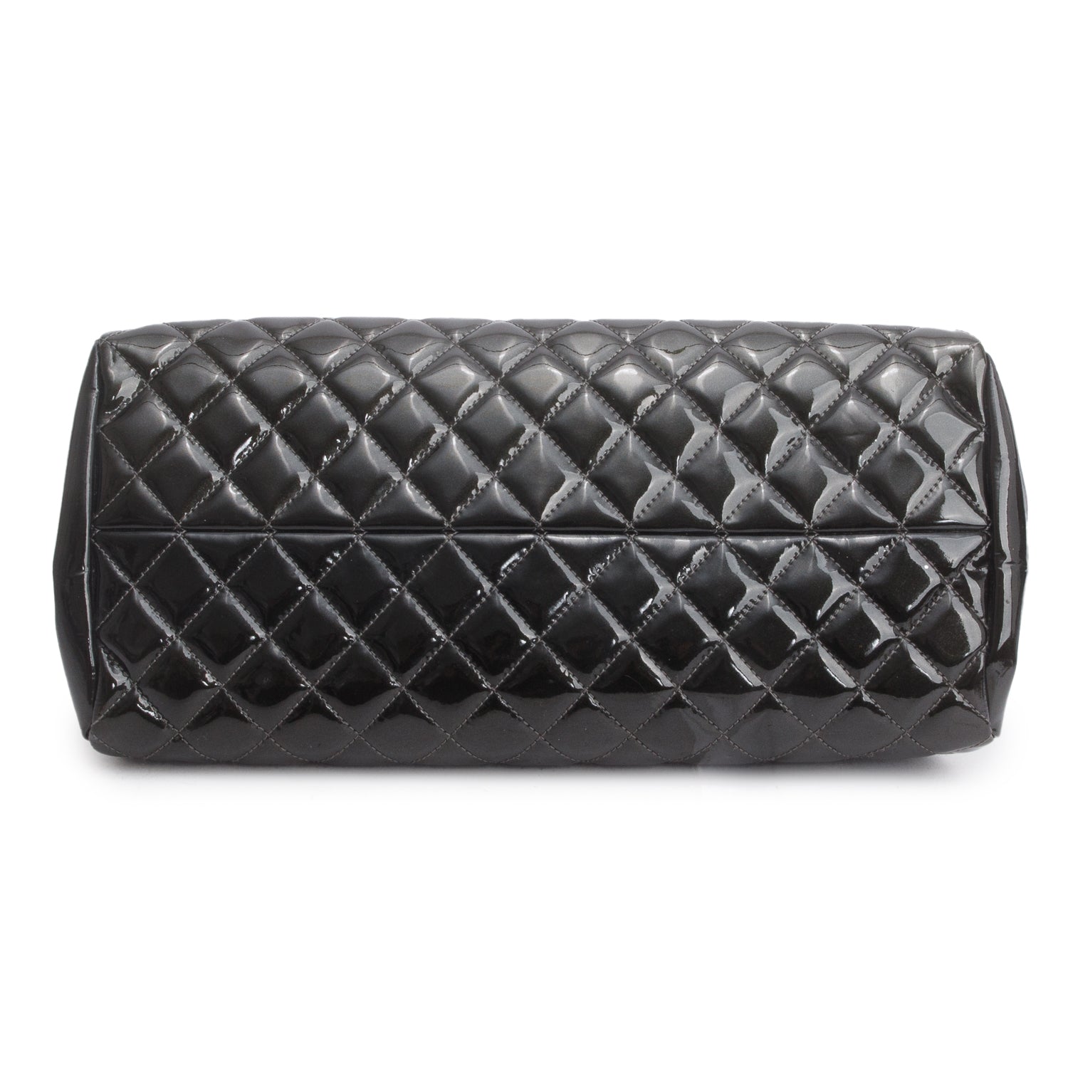 Chanel Green Ombre Patent Leather Quilted Medium Just Mademoiselle Bowler Bag