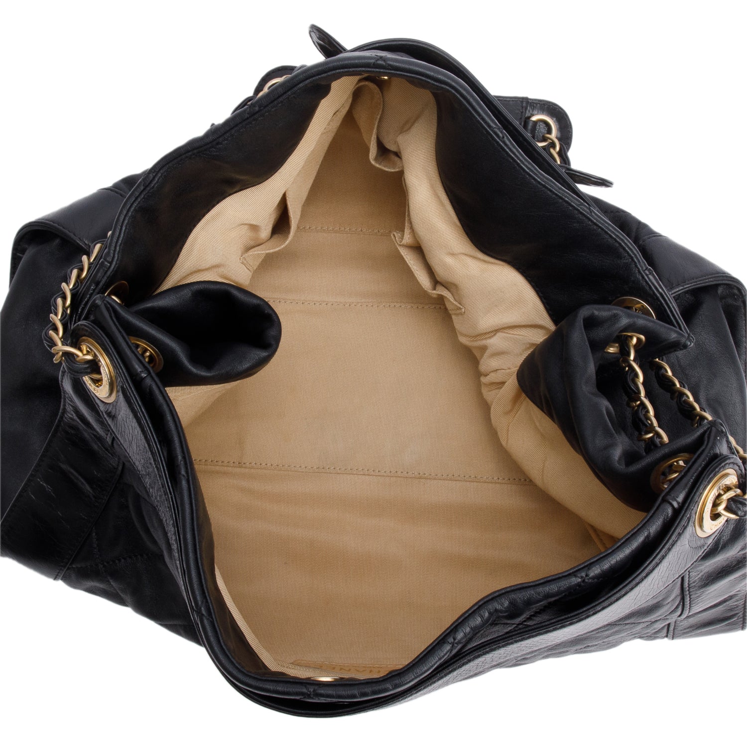 Chanel Black Quilted Calfskin Leather Small In The Mix Tote