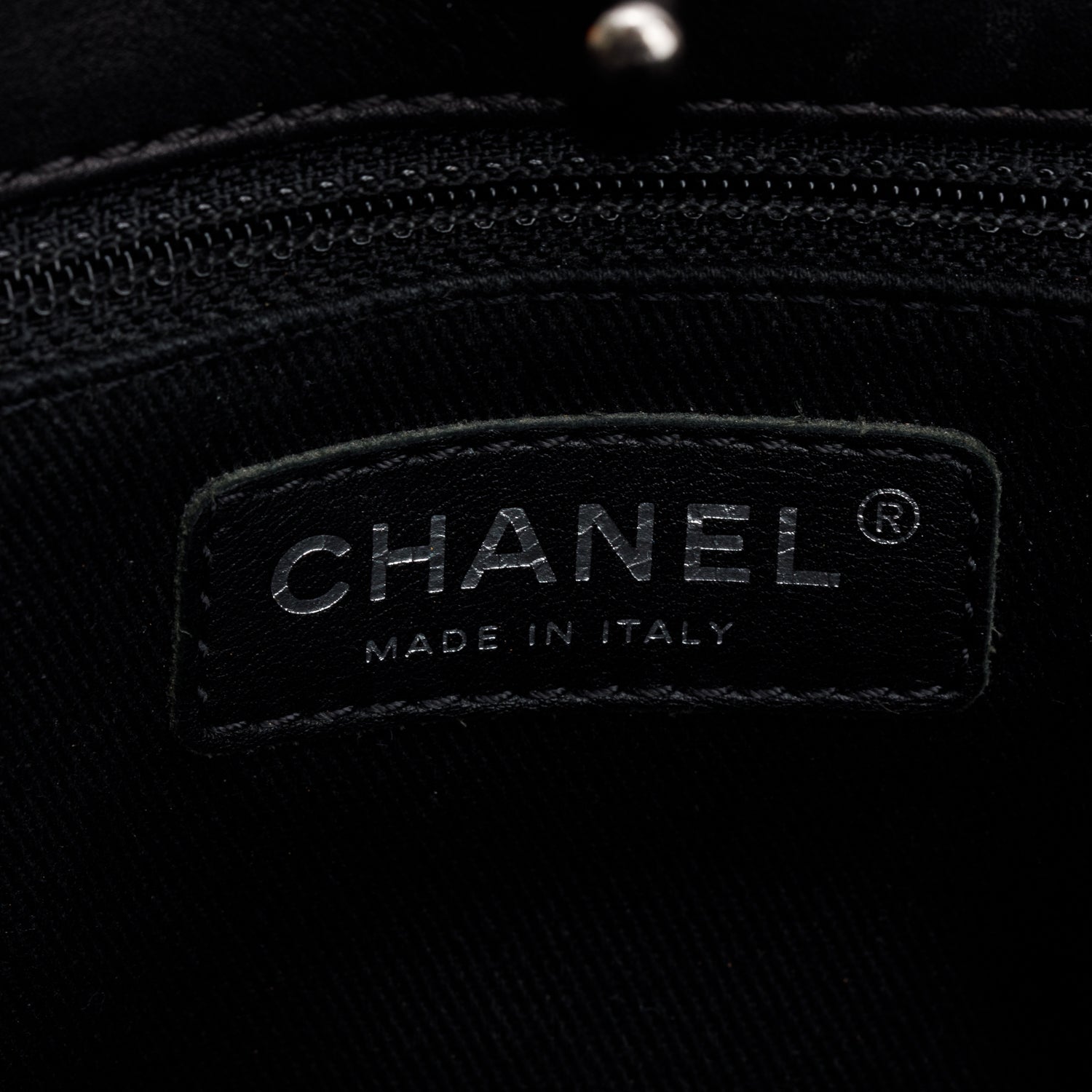 Chanel Black Calfskin Quilted Shopping in Chains Tote