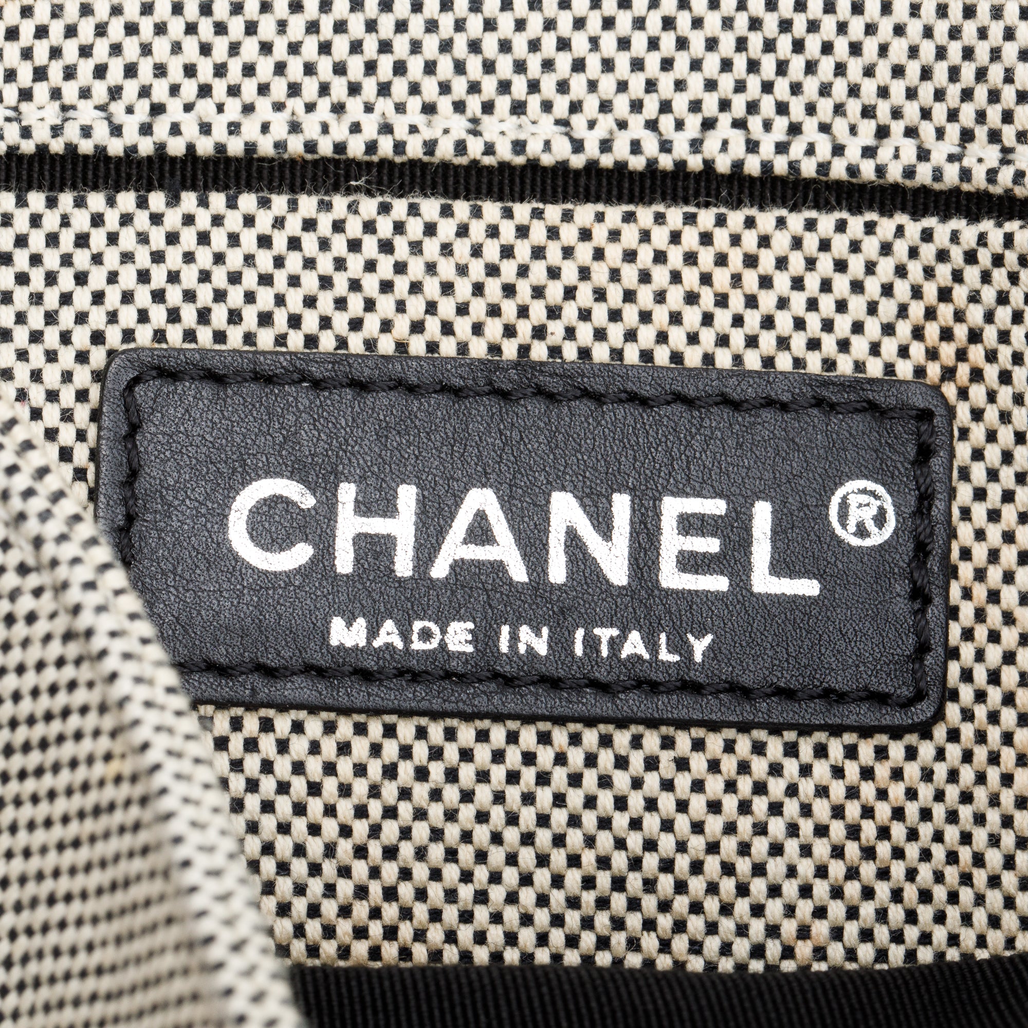 Chanel Beige Canvas Camellia No.5 Mini Flap Bag