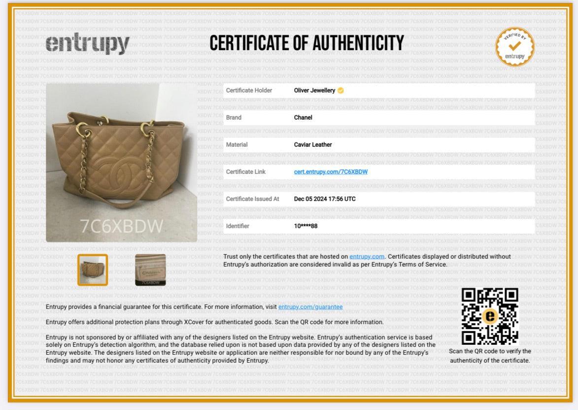 Chanel Beige Caviar Leather Grand Shopping Tote (GST)