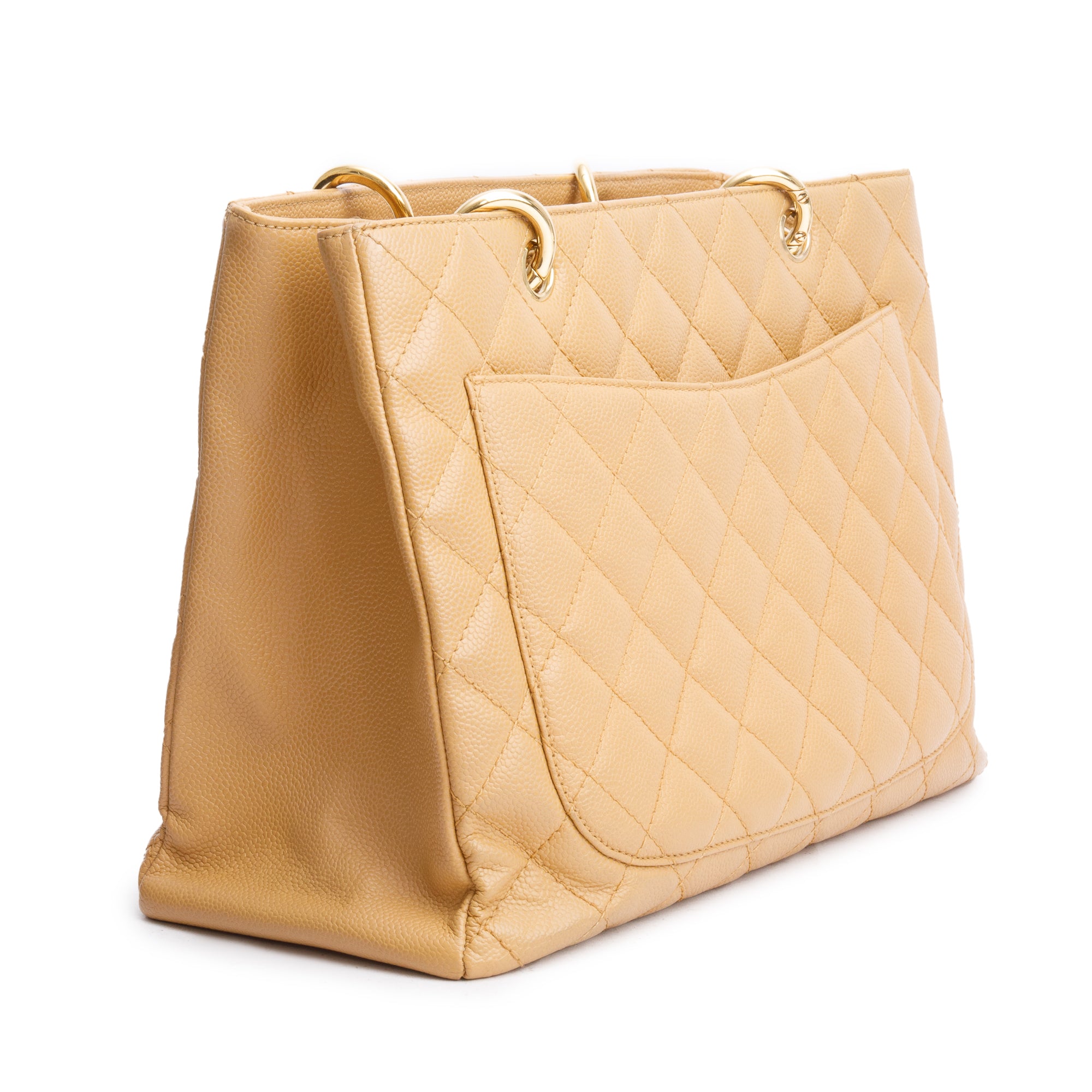 Chanel Beige Caviar Leather Grand Shopping Tote (GST)