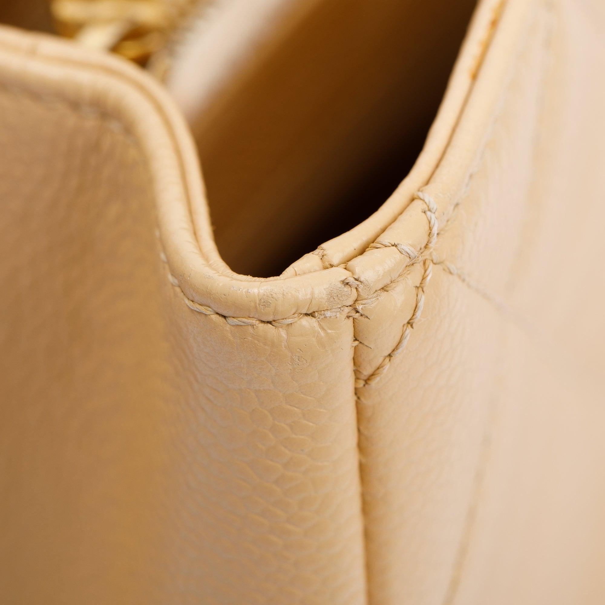 Chanel Beige Caviar Leather Grand Shopping Tote (GST)