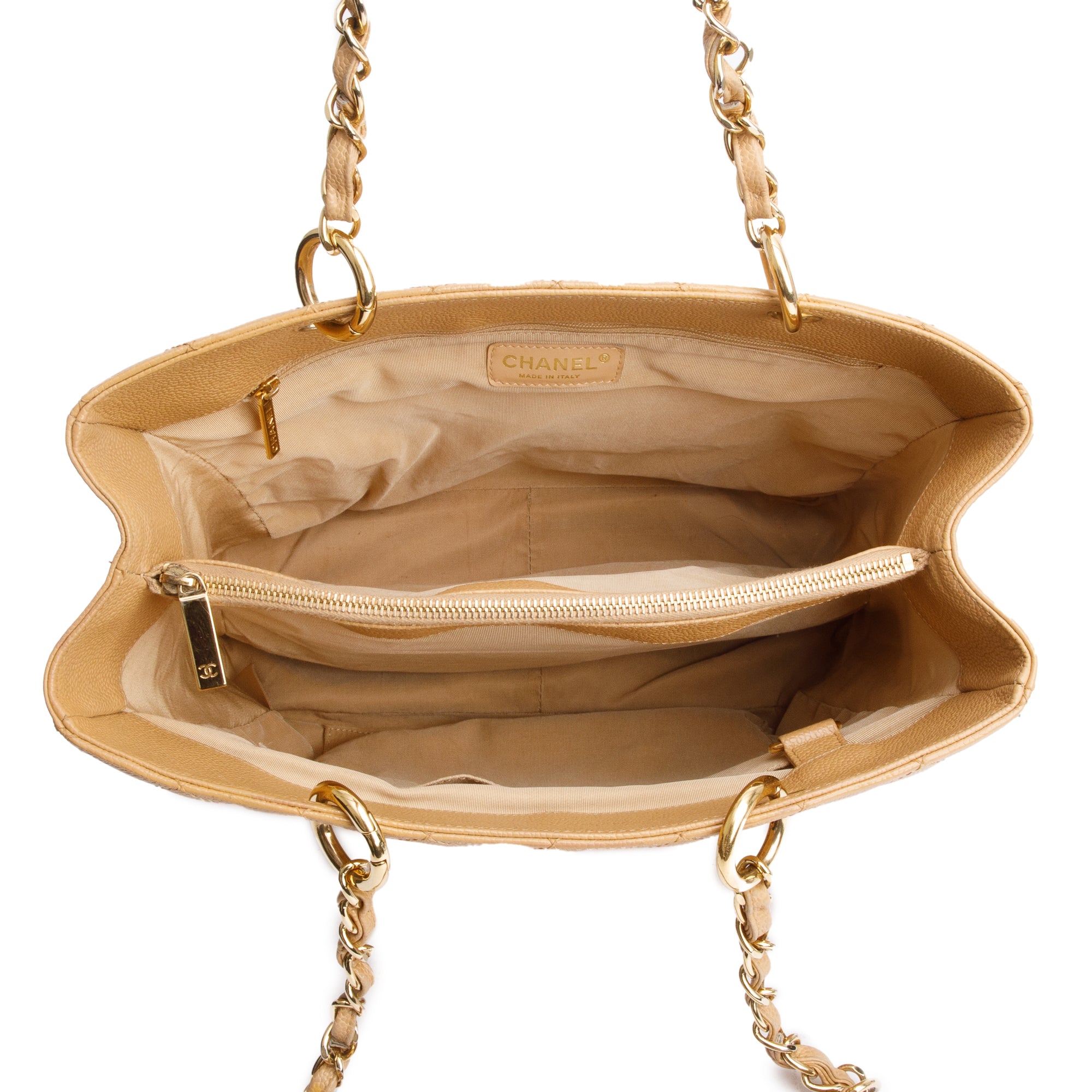 Chanel Beige Caviar Leather Grand Shopping Tote (GST)