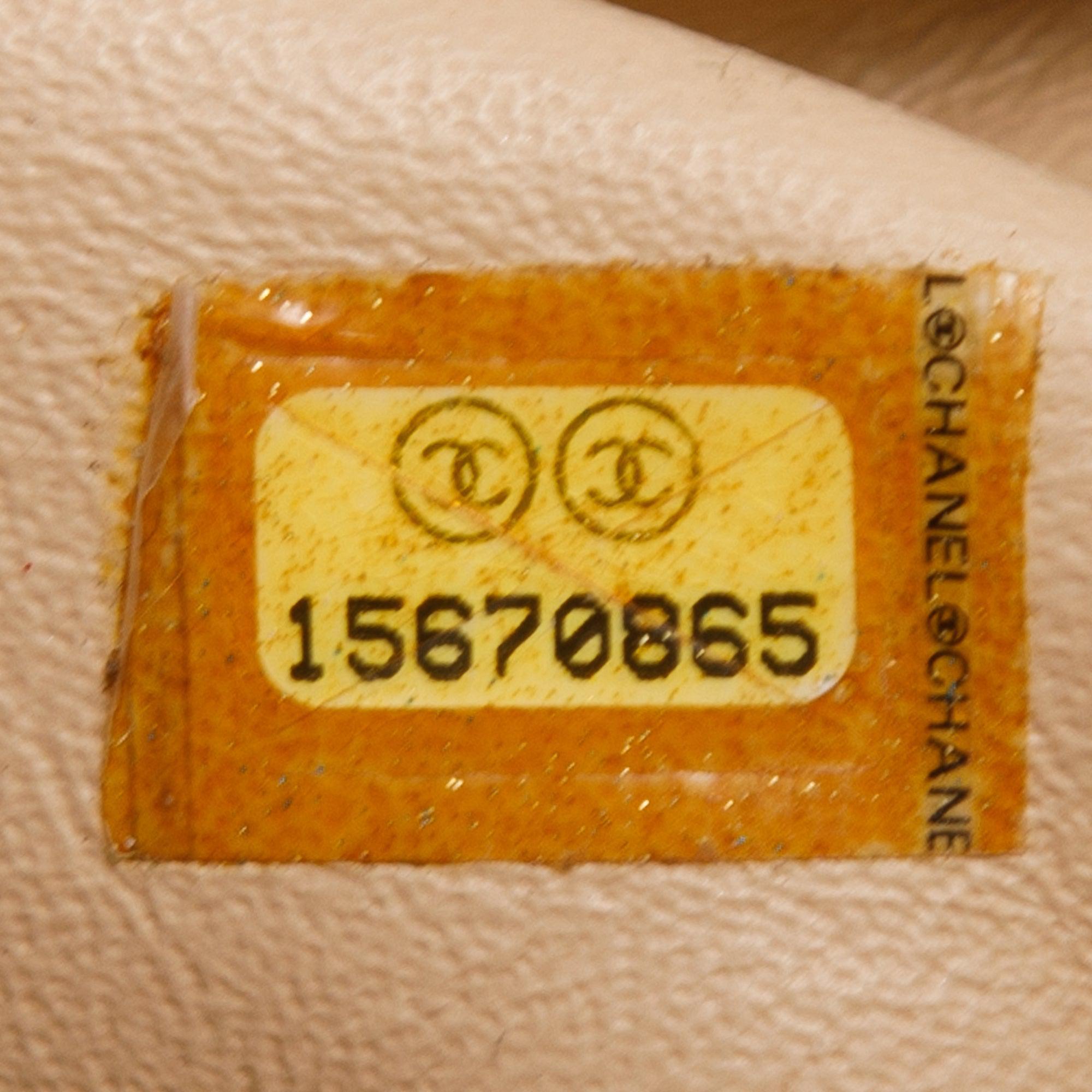 Chanel Beige Lambskin Classic Jumbo Double Flap Bag